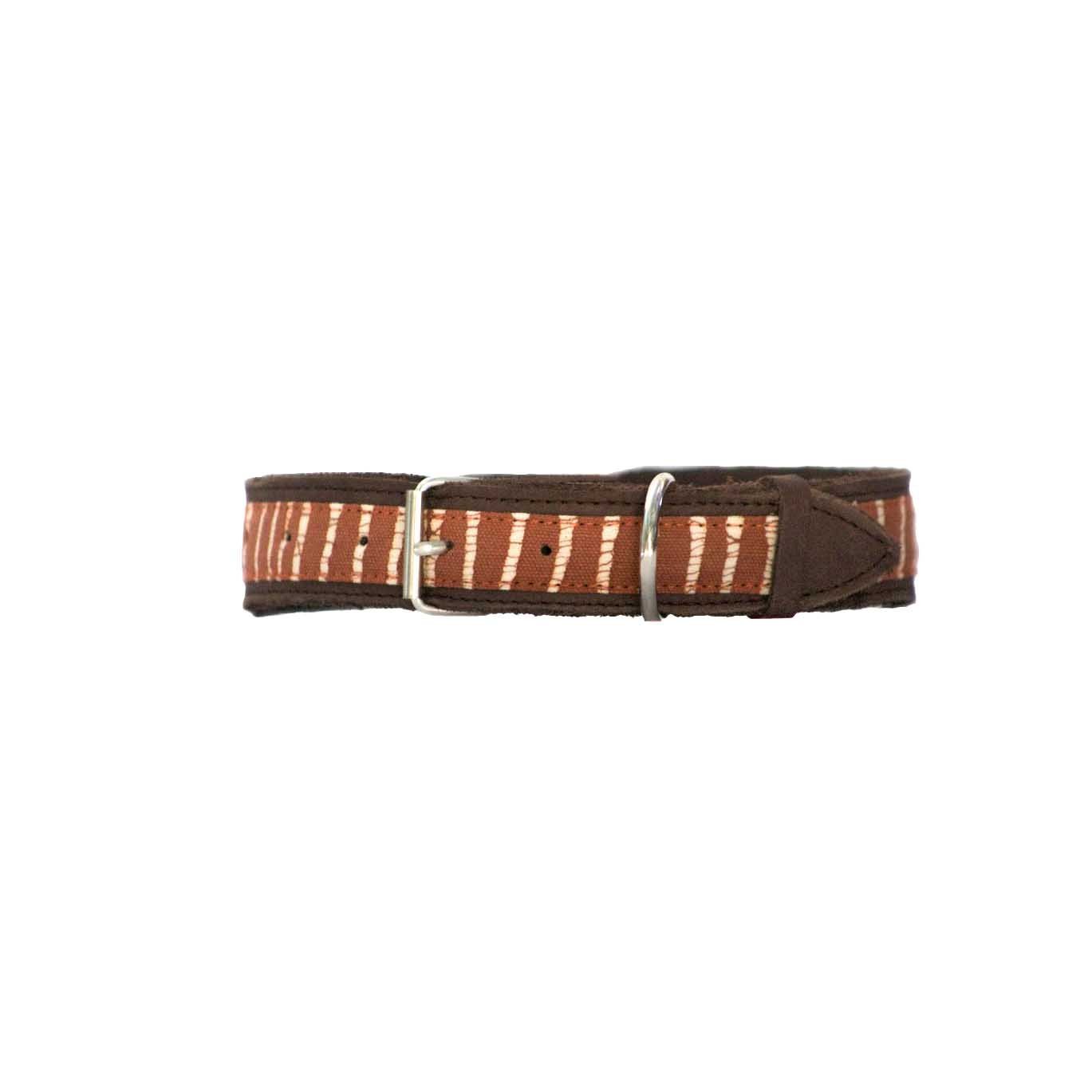 Premium Genuine Leather Dog Collar - Matika Rust Brown - Cassie Style - Durable & Adjustable Pet Collar for Small Medium Large Dogs - Perfect for Daily Walks, Training & Outdoor Adventures