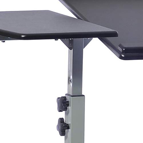 Techni Mobili Adjustable Rolling Laptop Cart with Locking Wheels - Mobile Workstation for Office, Home, or Classroom - Graphite Finish