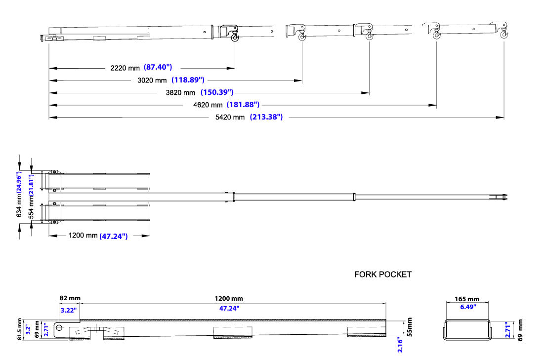 Aardwolf Forklift Booms - Heavy Duty Lifting Equipment for Warehouse & Construction | Perfect for Material Handling, Loading & Industrial Applications
