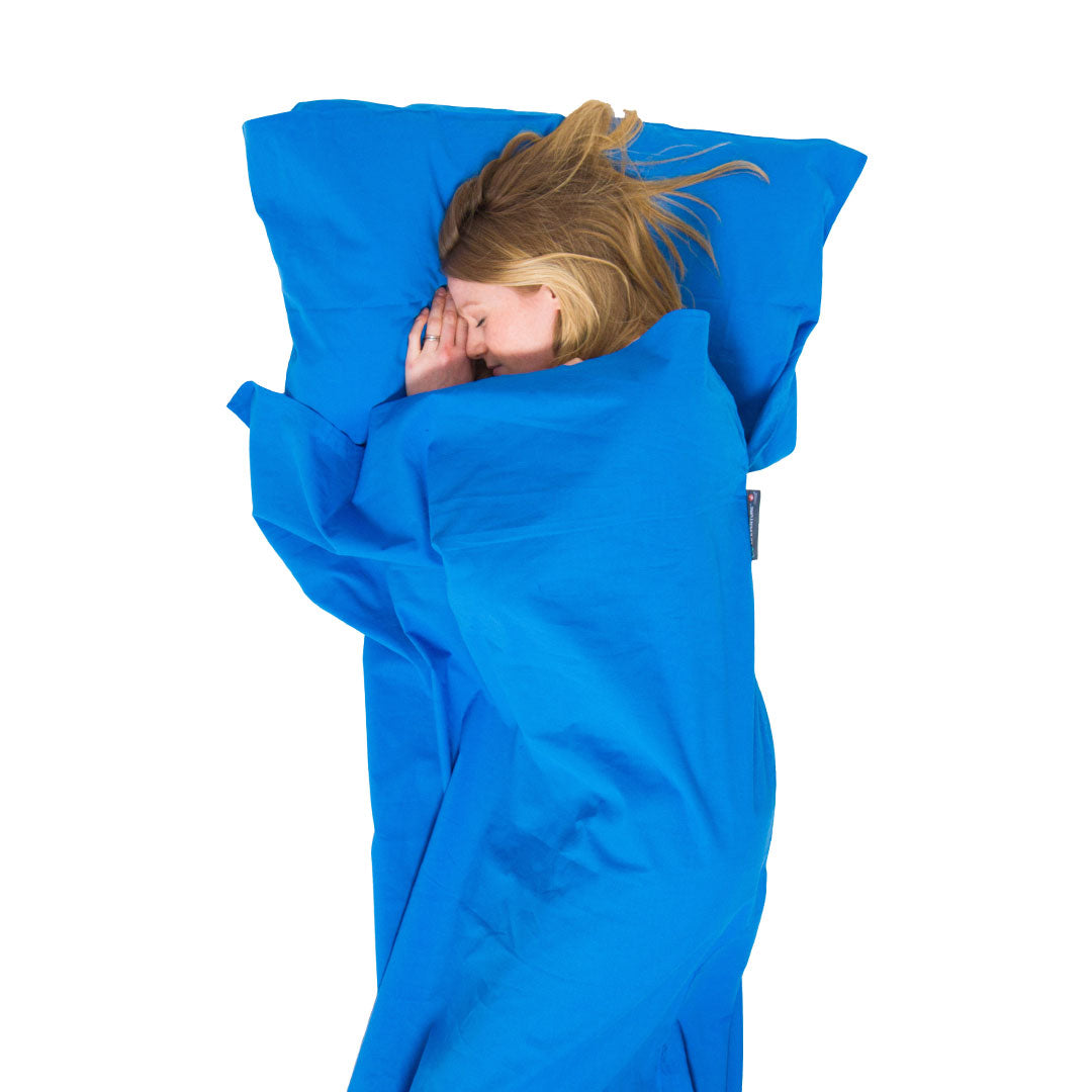 Lifeventure Cotton Sleeping Bag Liner - Breathable Rectangular Travel Sleeping Bag for Camping, Hiking & Backpacking