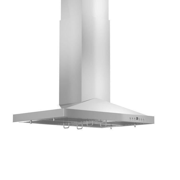 ZLINE GL1i Stainless Steel Island Mount Range Hood - 36 Inch, 900 CFM, Professional Grade Kitchen Vent Hood for Home Chefs - Perfect for Open Kitchen Designs & High-End Cooking Spaces