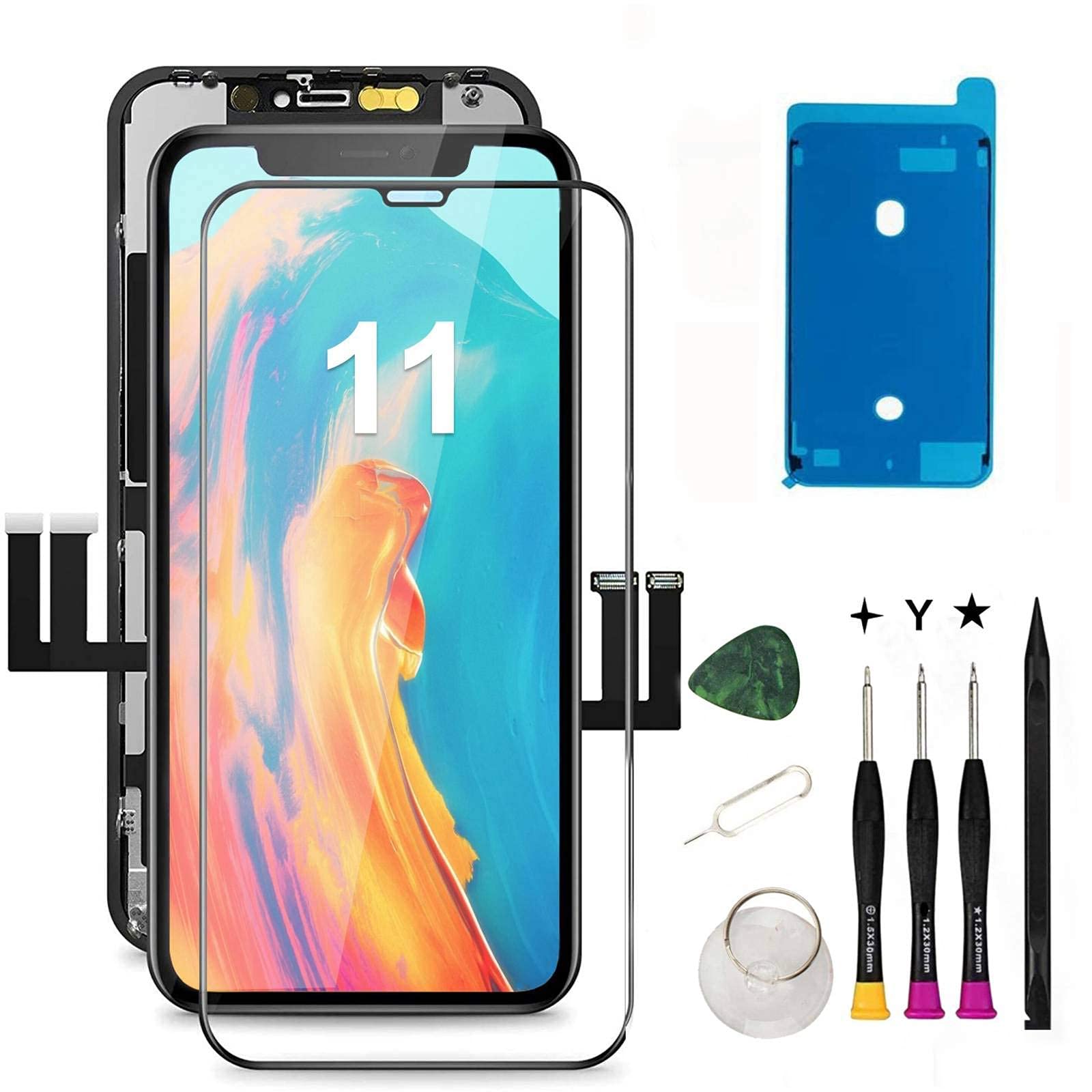 Oli & Ode iPhone 11 Pro Max Screen Replacement Kit - Full Repair Tools Set with LCD Display & Installation Tools for DIY Fix at Home or Office