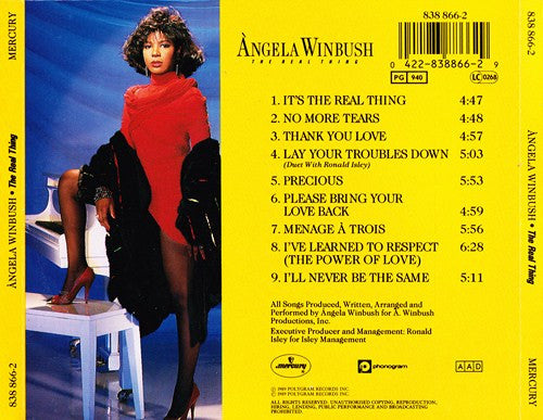 Angela Winbush - The Real Thing CD Album (Near Mint or Mint Condition) | Classic R&B Music for Collectors & Vinyl Enthusiasts