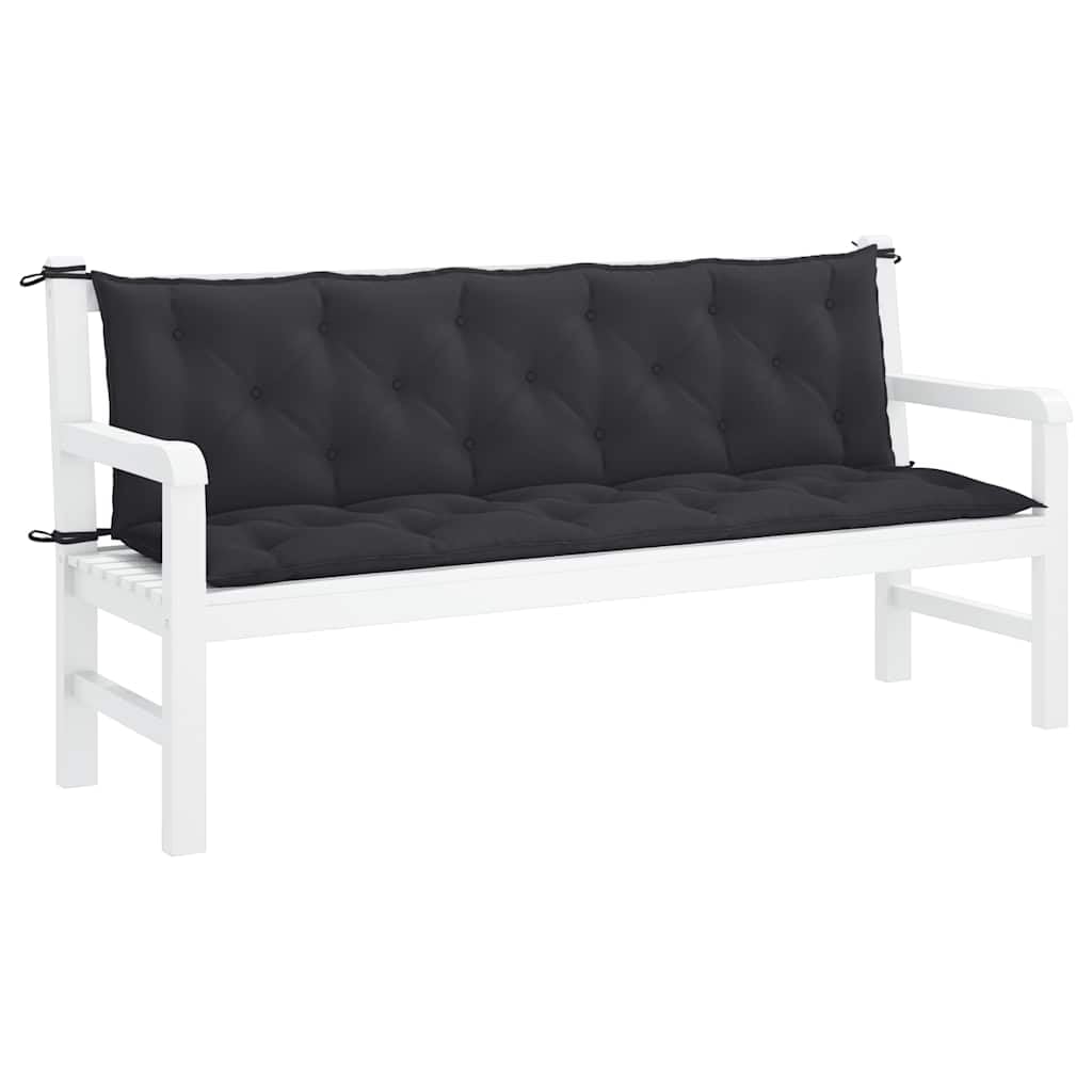 vidaXL 2-Piece Indoor Outdoor Bench Cushions - Non-Slip Water-Resistant Breathable Oxford Fabric (70.9