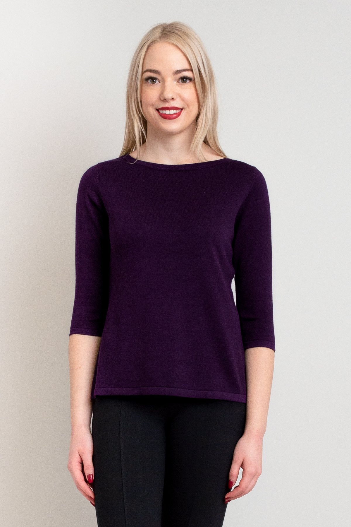 Betula Sweater - Soft Bamboo Cotton Blend in Royale Color | Women's Casual Knit Pullover for Fall & Winter | Perfect for Office, Date Night and Cozy Evenings