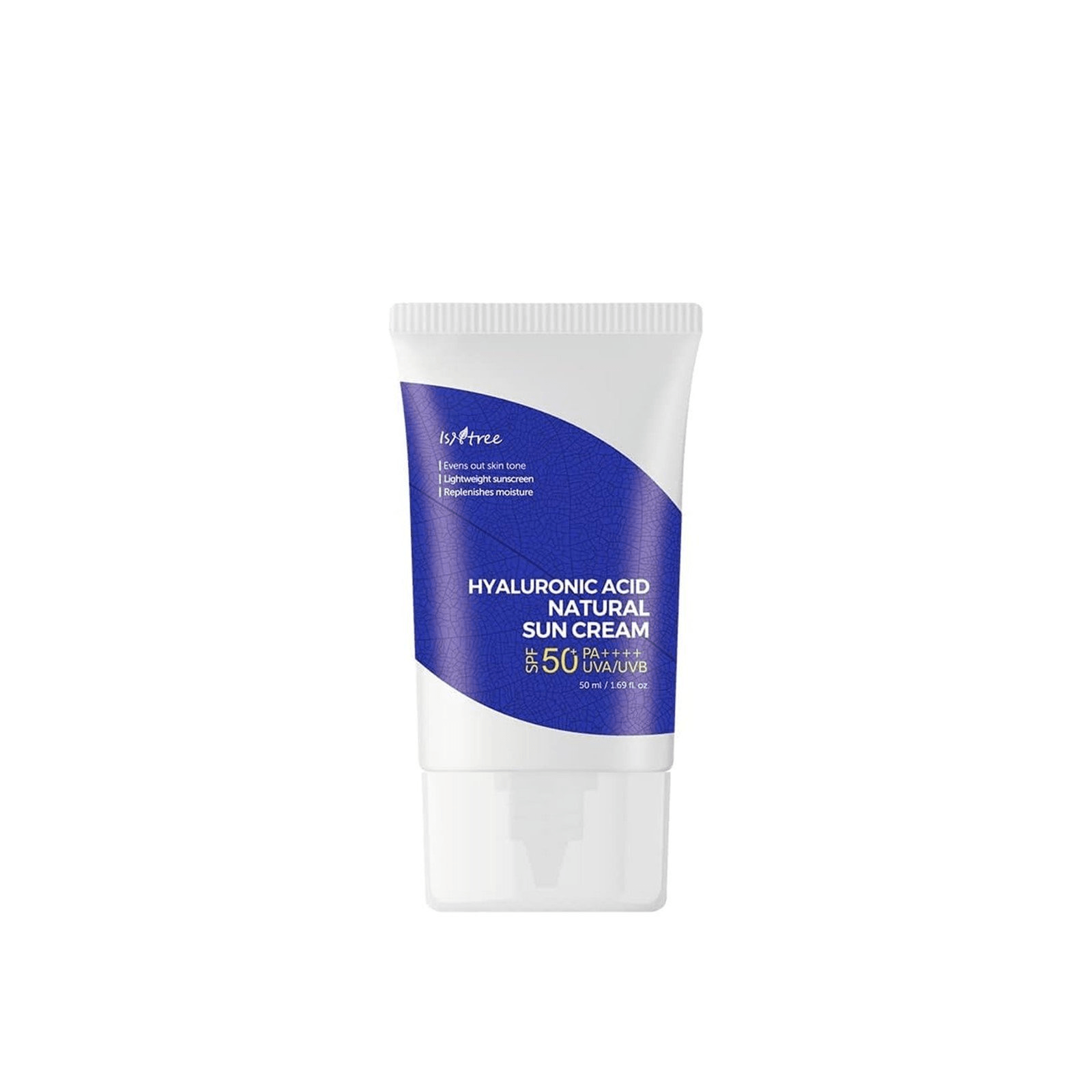 ISNTREE Hyaluronic Acid Natural Sun Cream SPF 50 PA+++ 50ml | Broad Spectrum Sunscreen for Face | Hydrating, Non-Greasy, Reef-Safe | Daily UV Protection for Sensitive Skin | Perfect for Outdoor Activities & Beach Days