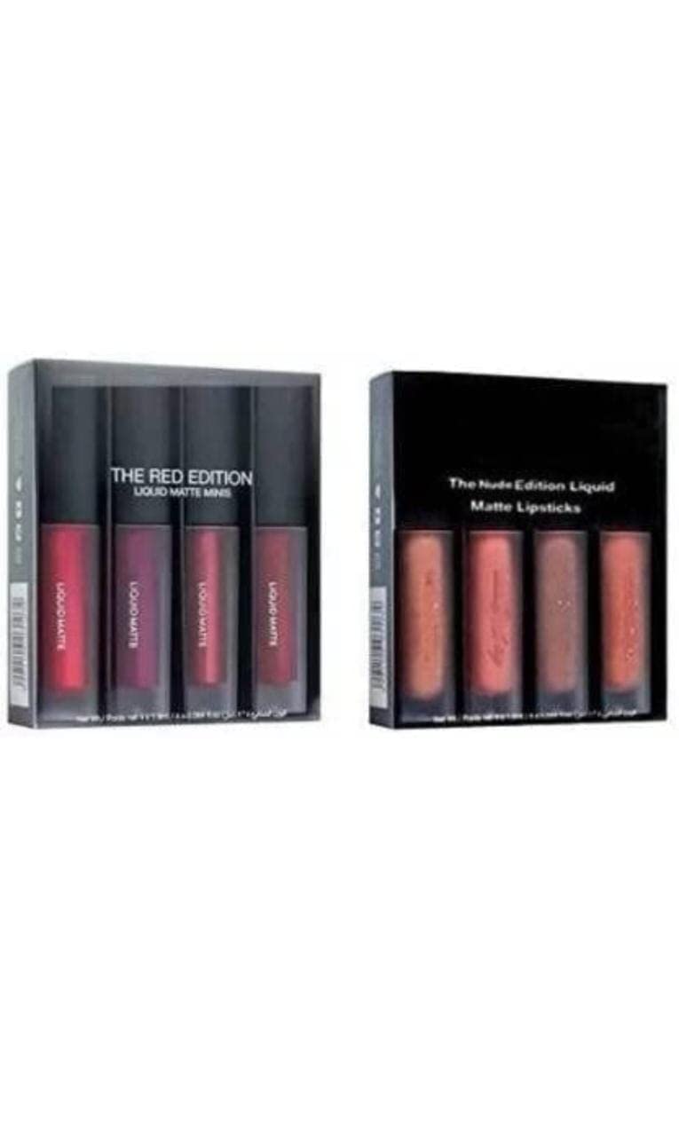 SEINON'S Liquid Matte Mini Lipstick Set - Nude & Red Edition (8-Pack) | Long-Lasting, Moisturizing Matte Lipstick for Everyday Wear, Parties & Special Occasions