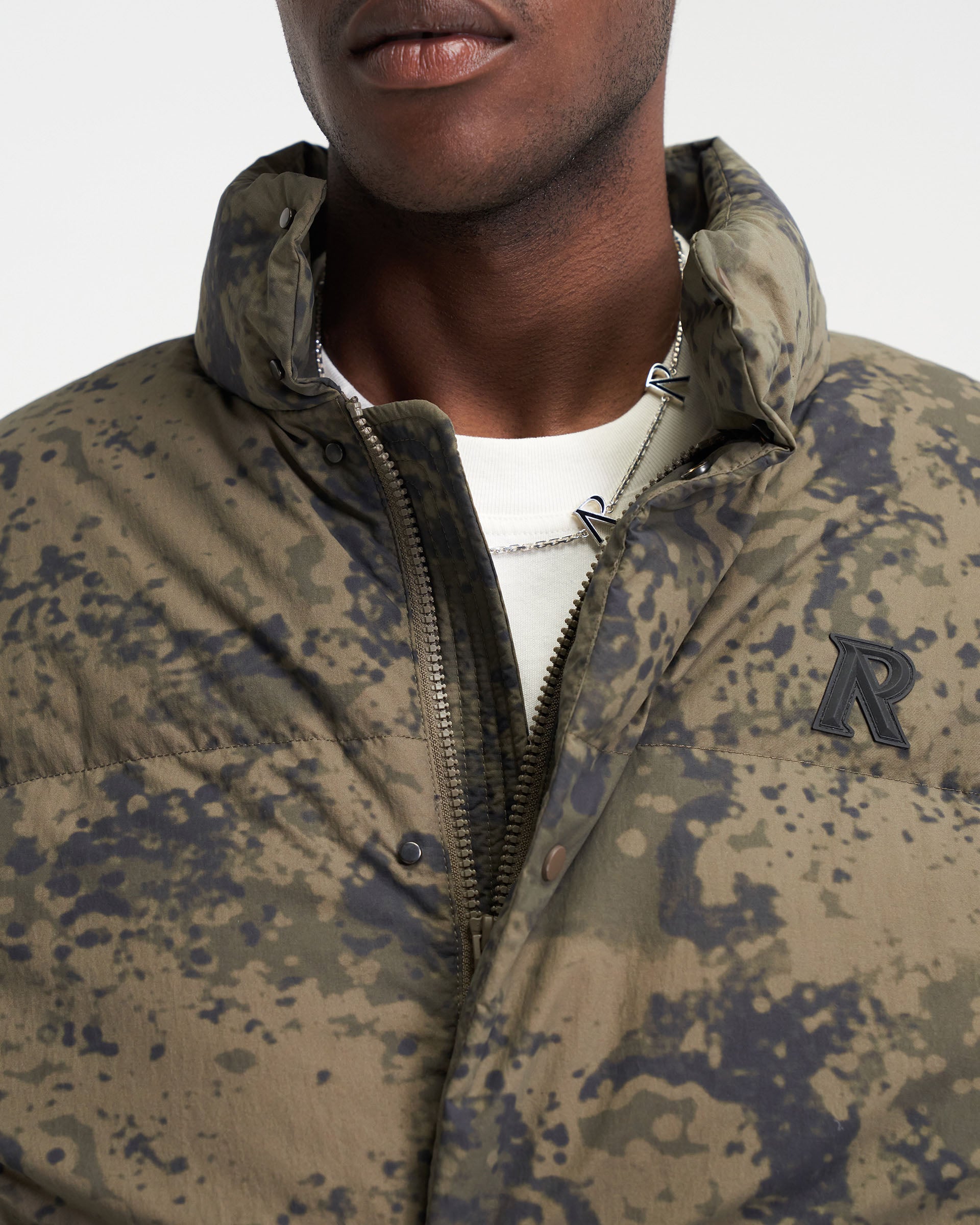 Men's Warm Camo Puffer Jacket - Lightweight Winter Coat for Outdoor Activities, Hunting & Hiking - Waterproof Windbreaker with Hood