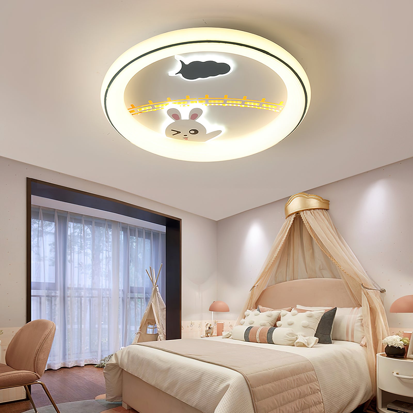 Adorable Cartoon Ceiling Light - Kids Room Decor, Nursery Lighting, Playroom Fixture - Perfect for Bedrooms, Children's Spaces & Themed Rooms