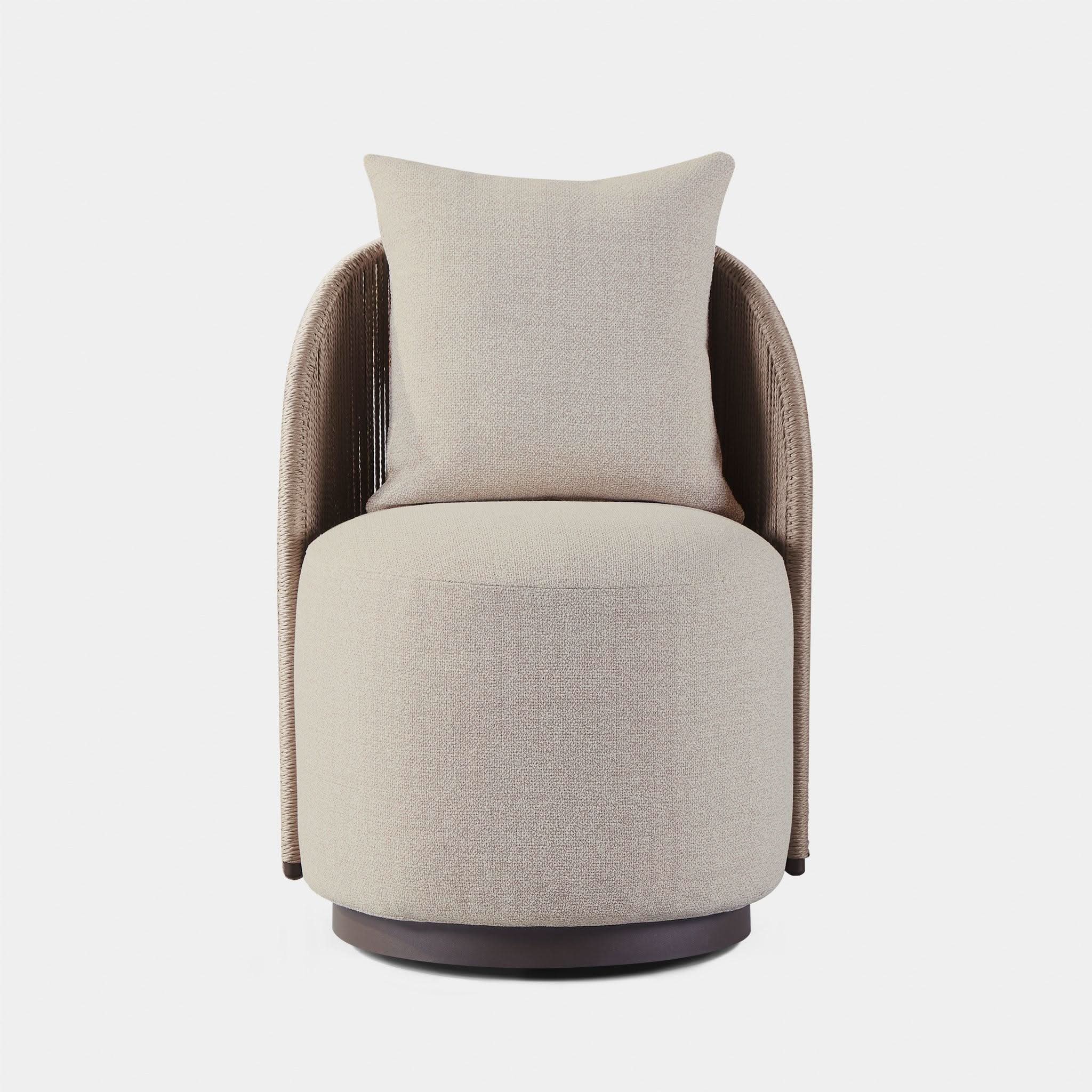 Milan Swivel Dining Chair - Modern Upholstered Kitchen Counter Stool with 360° Rotation - Perfect for Dining Room, Kitchen Island, Bar & Breakfast Nook