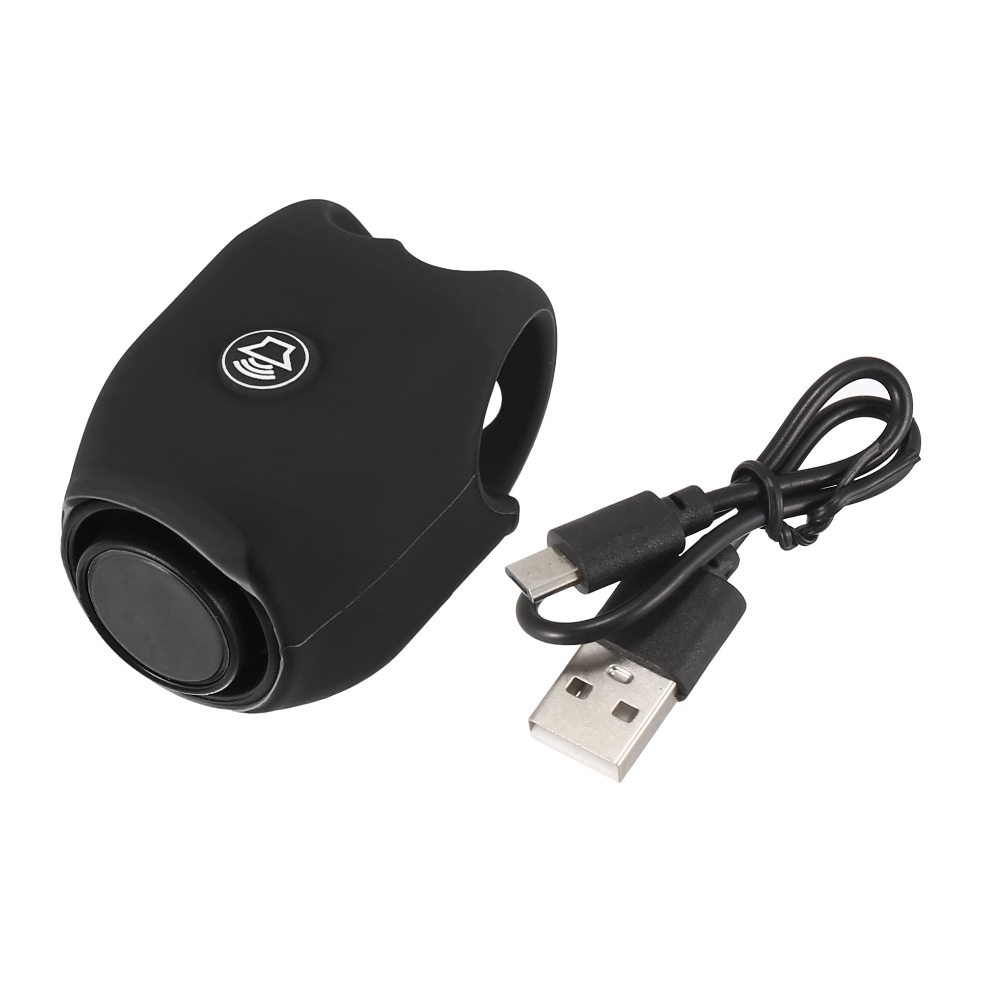 X AUTOHAUX Rechargeable Electric Bike Bell - Loud Bicycle Horn for Mountain & Road Bikes - Waterproof Silicone Cycling Bell - Perfect for Commuting, Trail Riding & Urban Cycling