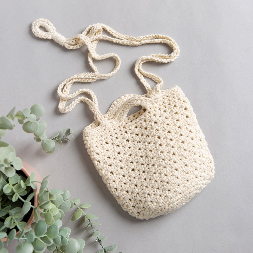 DIY Crochet Plant Pot Holder Kit - Handmade Macrame Hanging Basket for Indoor & Outdoor Plants | Perfect for Home Decor, Gifts, and Boho Style Decorations