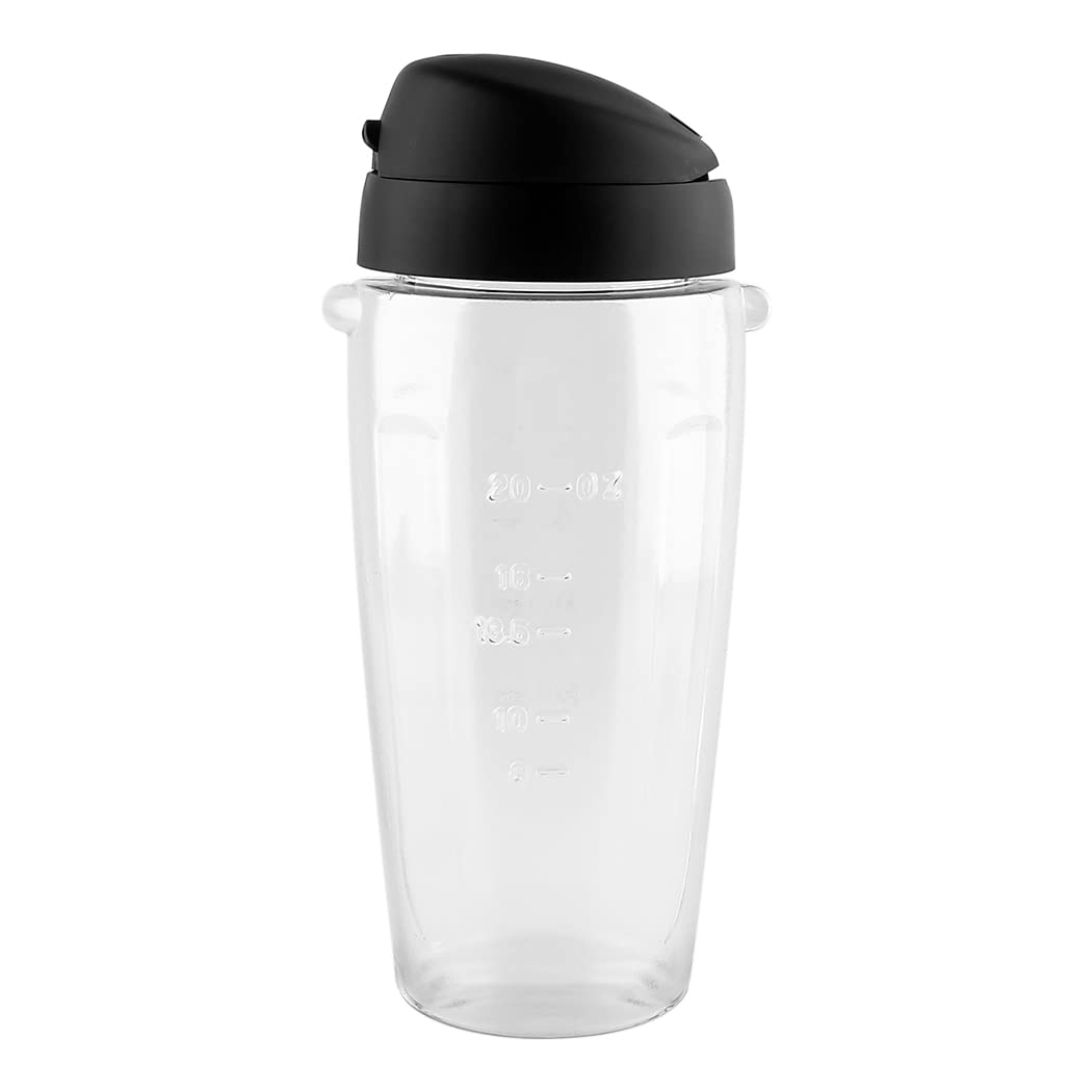 Anbige 2-Pack 20oz Blender Cups - Replacement Parts for Oster Classic Series Blenders, Smoothie Bottle Accessories | Perfect for Making Shakes, Protein Drinks & Healthy Smoothies at Home