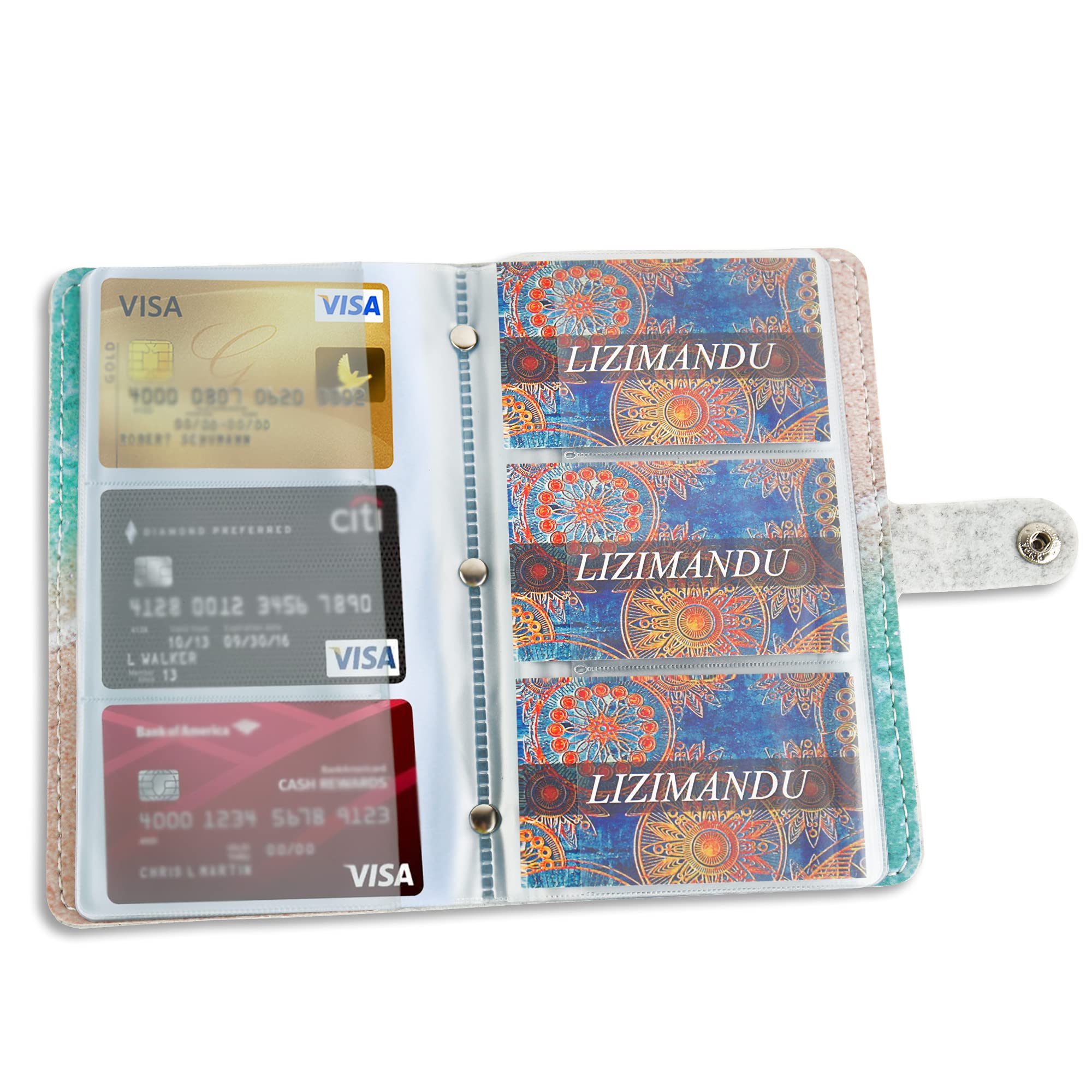 Premium PU Leather Business Card Holder Book - Organize Up to 96 Cards for Men & Women | Professional ID Card Case Binder | Perfect for Networking Events, Office Use & Business Meetings (1 Pack, Sandbeach Color)