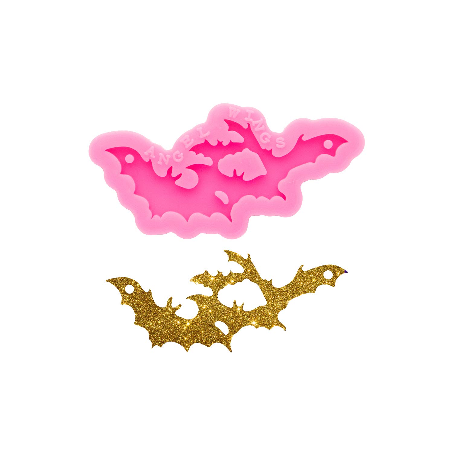 Bat Shape Resin Keychain Molds - Halloween Silicone Mold for Epoxy Craft, DIY Jewelry Making, Pendant & Clay Molds - Perfect for Handmade Gifts, Party Favors & Spooky Decorations