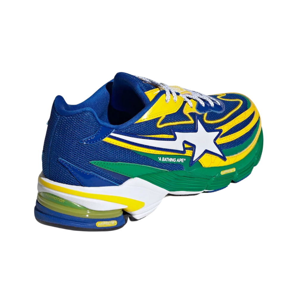 Adidas Orketro Bape Sneakers - Yellow, Blue & Green Colorway | Stylish Streetwear Shoes for Men & Women | Perfect for Casual Wear, Urban Fashion & Sneaker Collectors