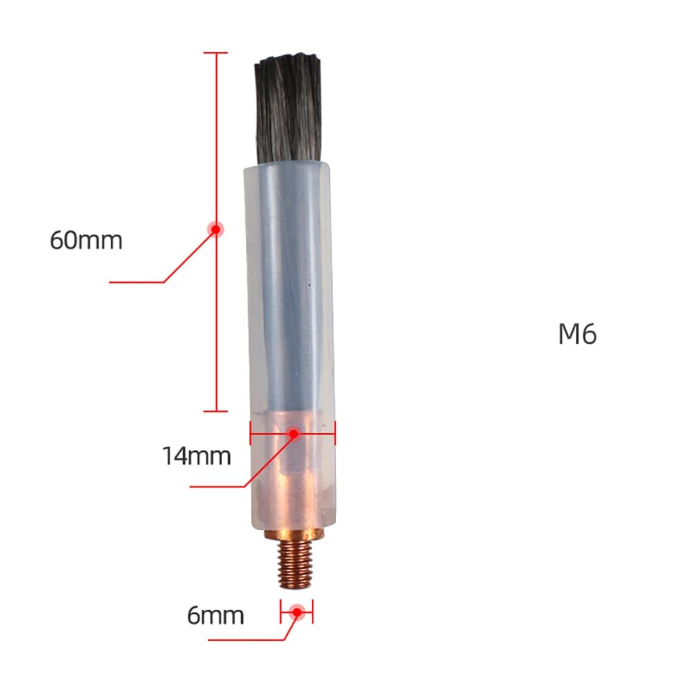 TIG MIG Welding Bead Cleaner Brush Head - 60MM Length, M10 Thread (10PCS) - Perfect for Weld Seam Polishing & Cleaning in Automotive, Metal Fabrication & DIY Projects