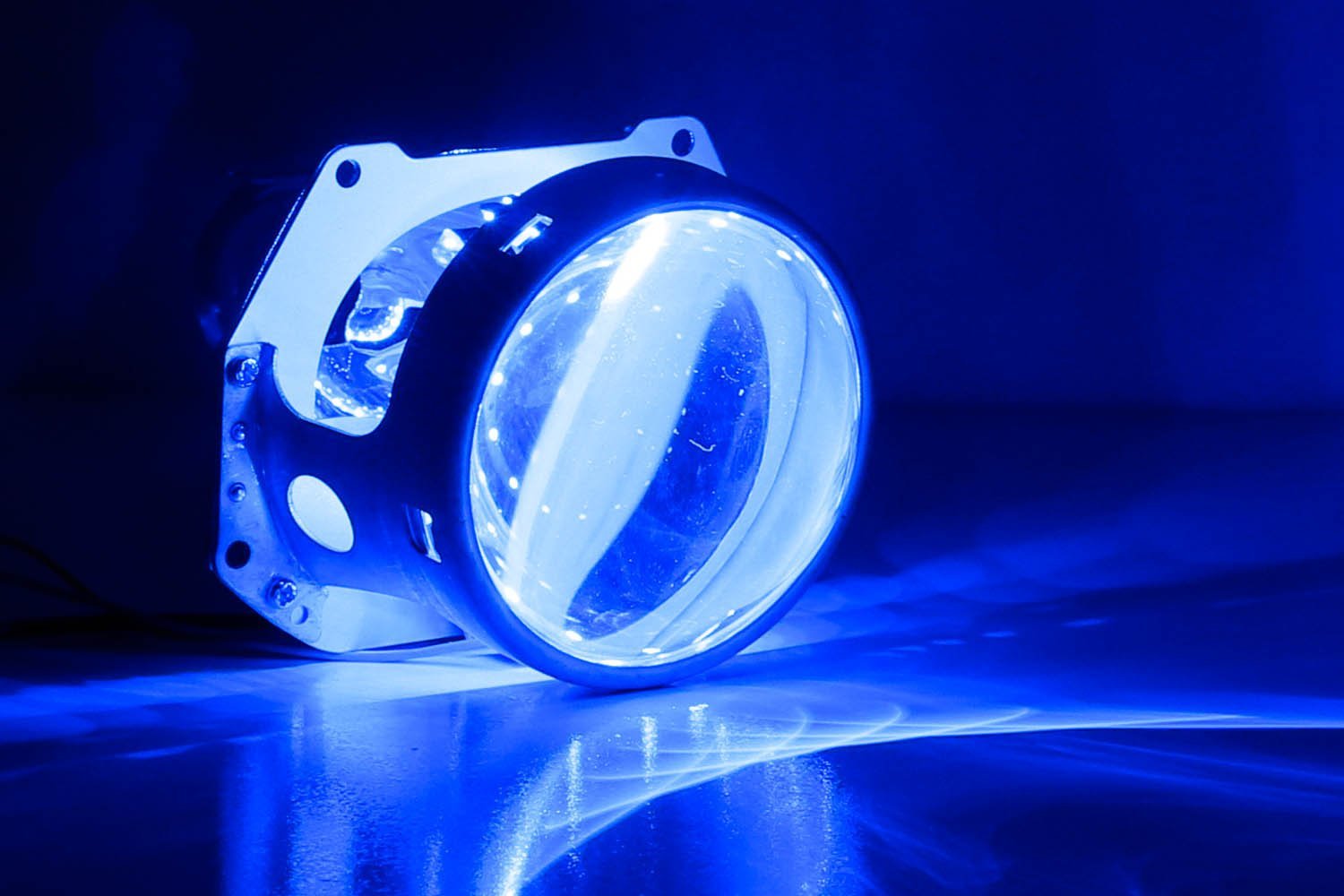 Blue 15 SMD High Power LED Demon Eye Halo Ring Kit for Headlight Projector Lens - Upgrade Car Lighting for Night Driving & Custom Styling