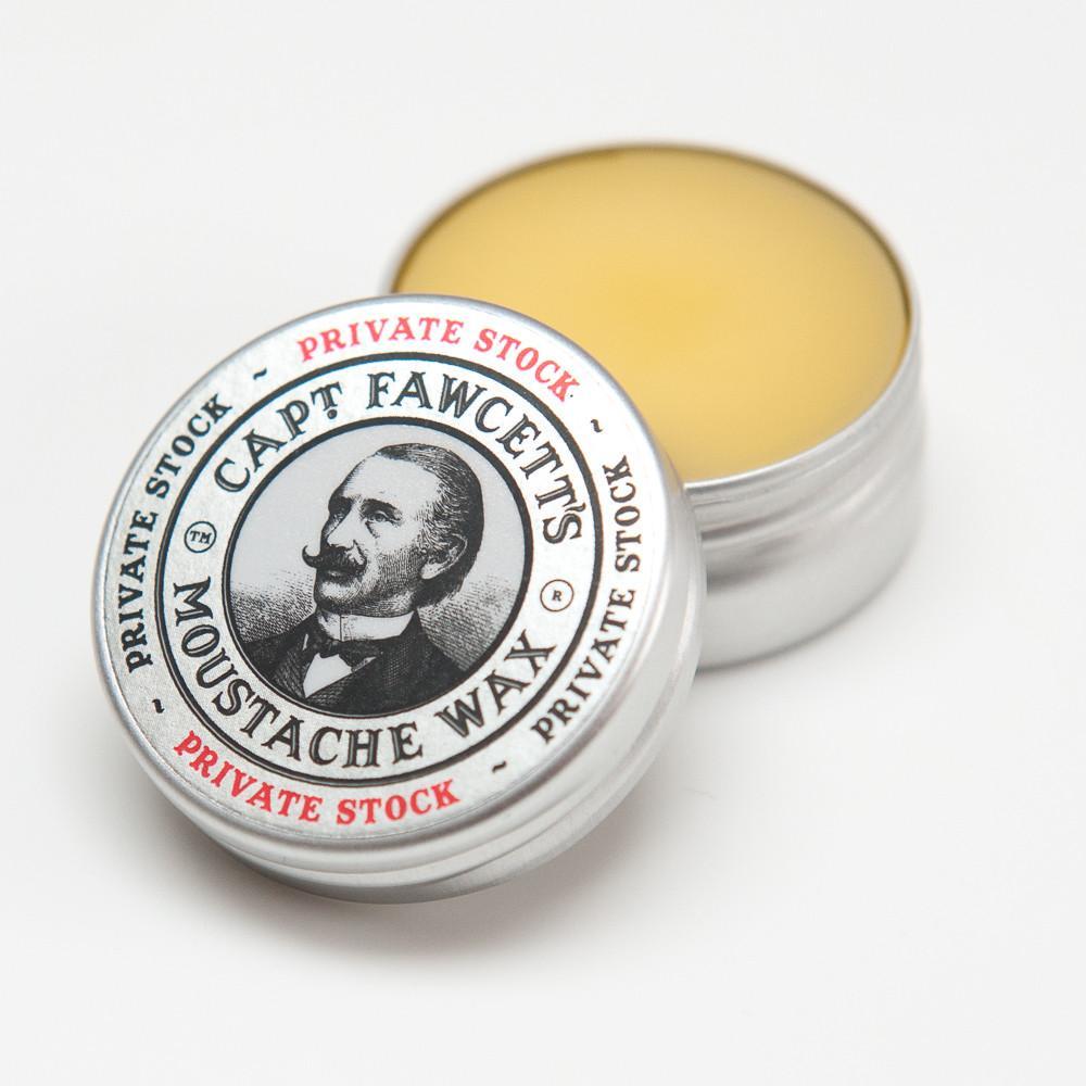 Captain Fawcett's Premium Wax & Moustache Comb Gift Set - Private Stock Collection - Perfect for Grooming, Styling & Gift Giving for Men