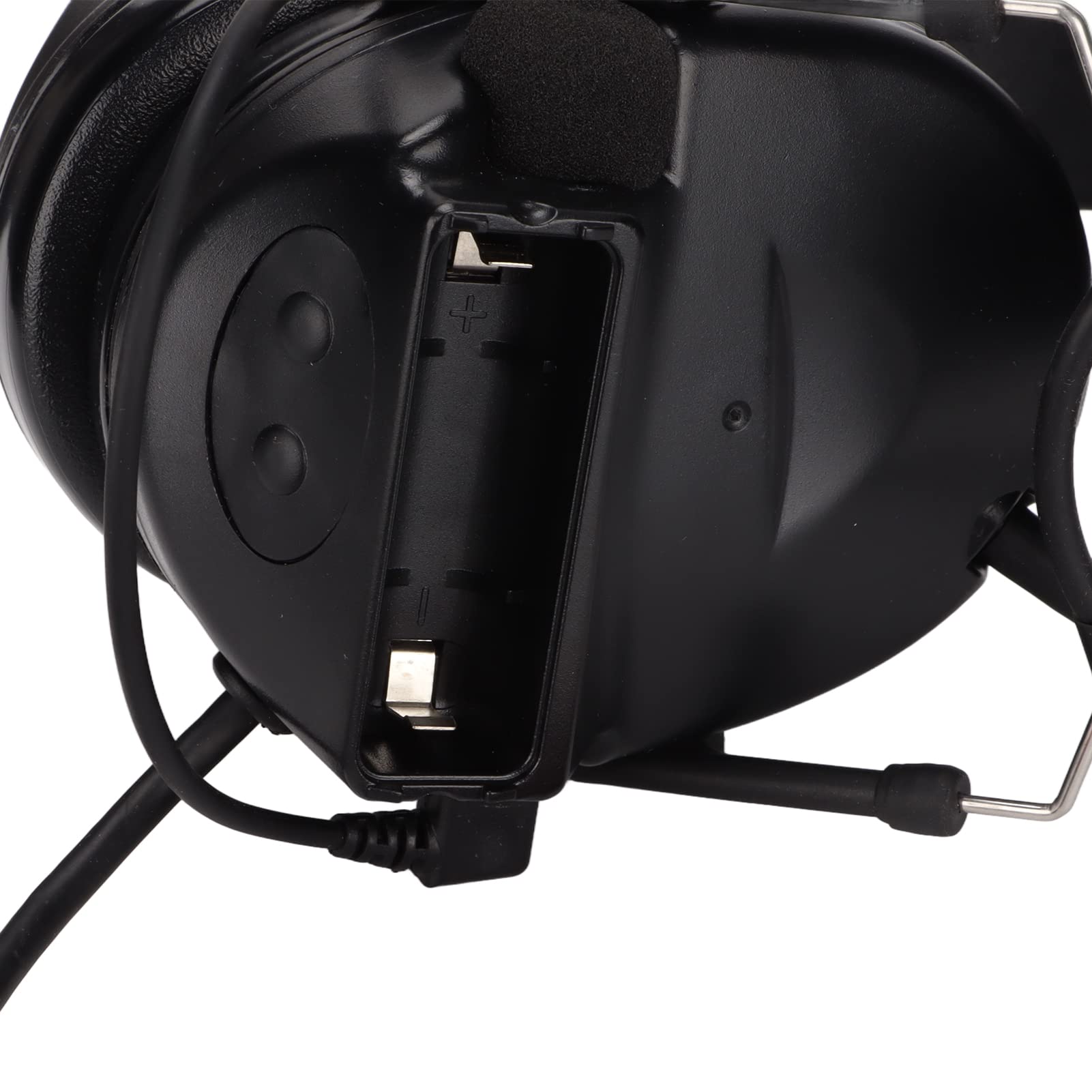 Premium Noise Cancelling Headphones with 7.1mm Silicone Earmuffs & Detachable Mic - U94 PTT Compatible for 3.5mm Mobile Phones (Black) - Ideal for Gaming, Calls, and Office Work
