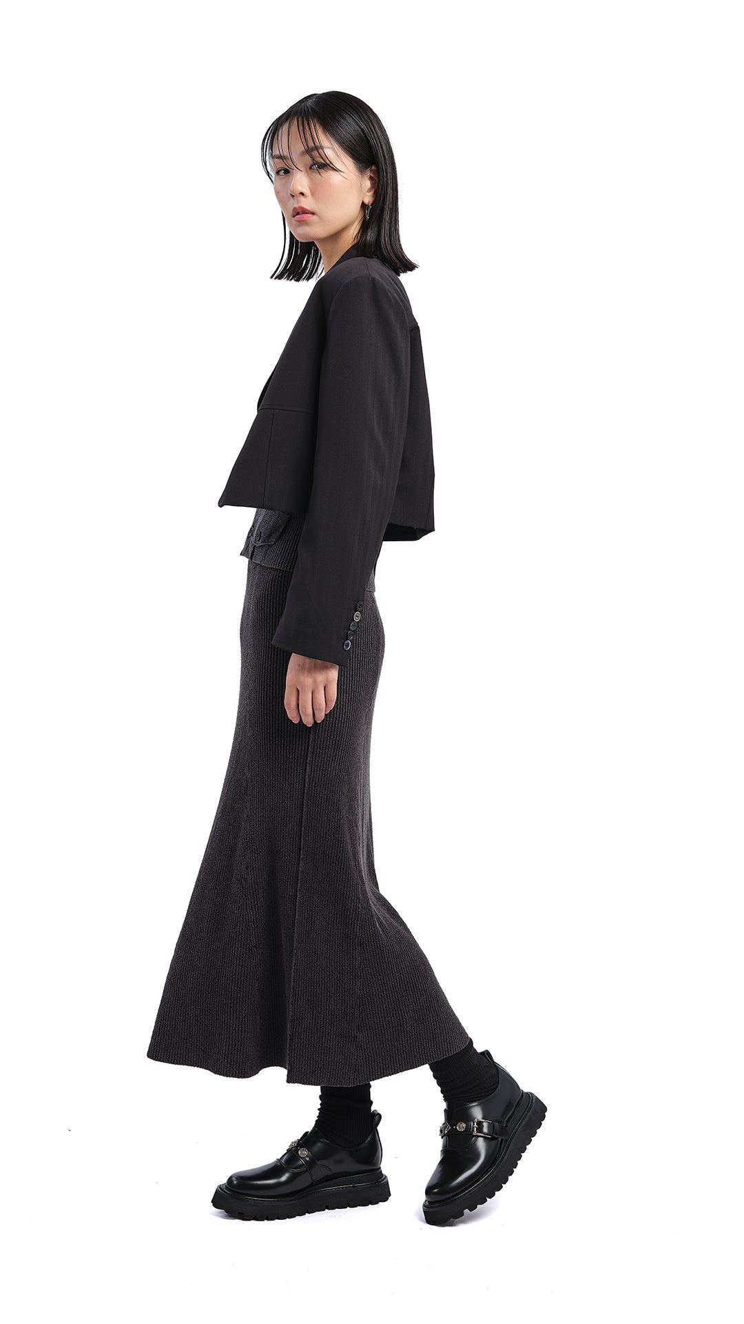 Elegant Soil Knit Fishtail Skirt for Women - Flowy Mermaid Hem Maxi Skirt - Boho Chic Casual & Party Wear - Perfect for Date Nights, Beach Vacations, and Special Occasions