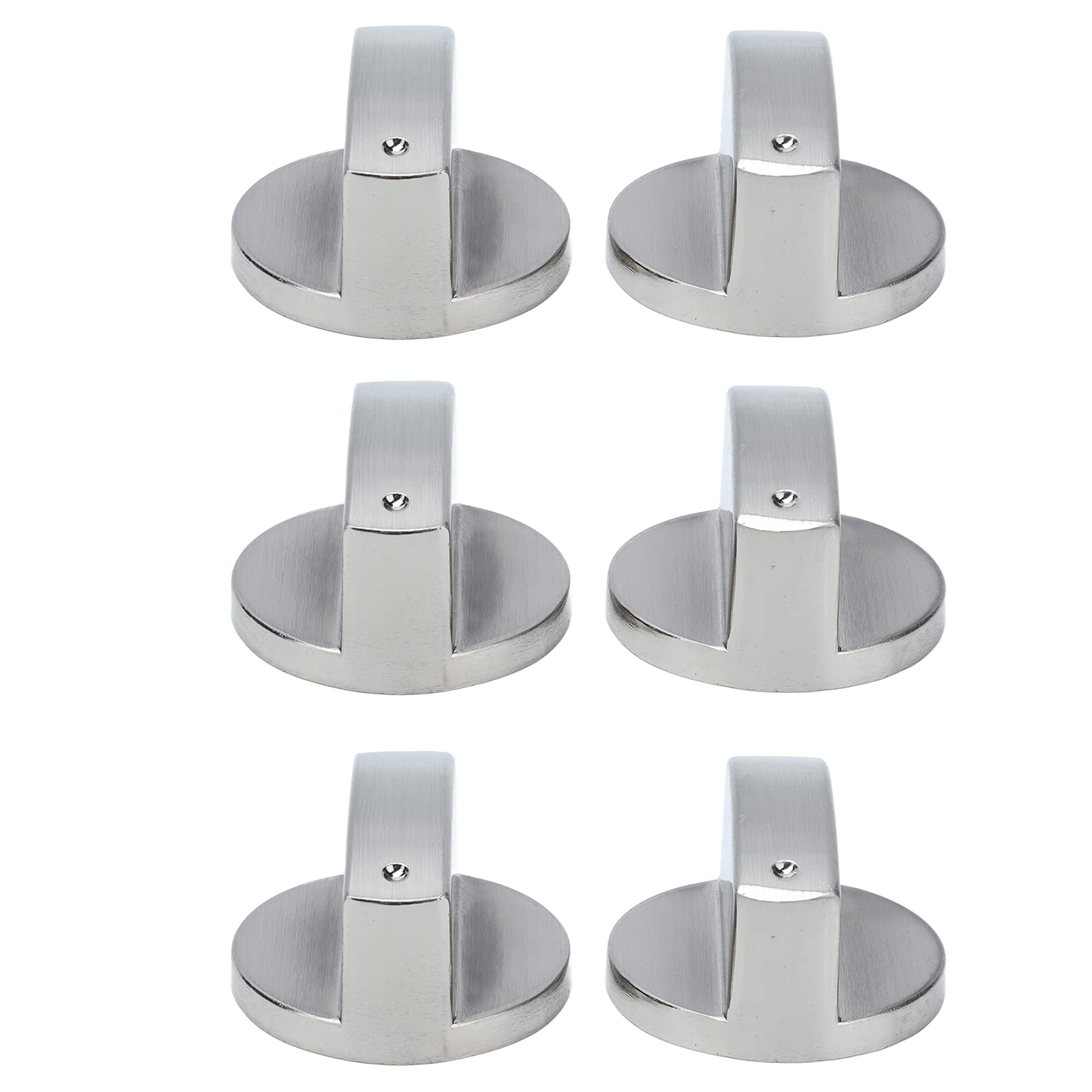 6 Pack Black Universal Stove Control Knobs - 8mm Rotating Knobs for Gas Stove, Microwave & Kitchen Range - Durable Zinc Alloy Replacement Knobs (45° Switch) - Perfect for Home Kitchen Appliance Repair & Upgrade