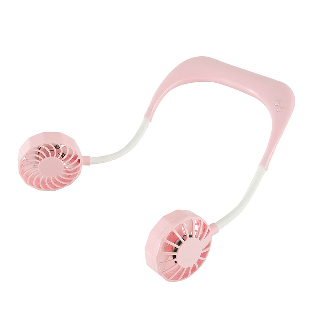ILAXA USB Portable Neck Fan - Rechargeable Hands-Free Mini Fan with 3-Speed Adjustable Cooling, Dual Fans for Home, Office & Outdoor Sports | Perfect for Travel, Gym, Hiking & Hot Weather