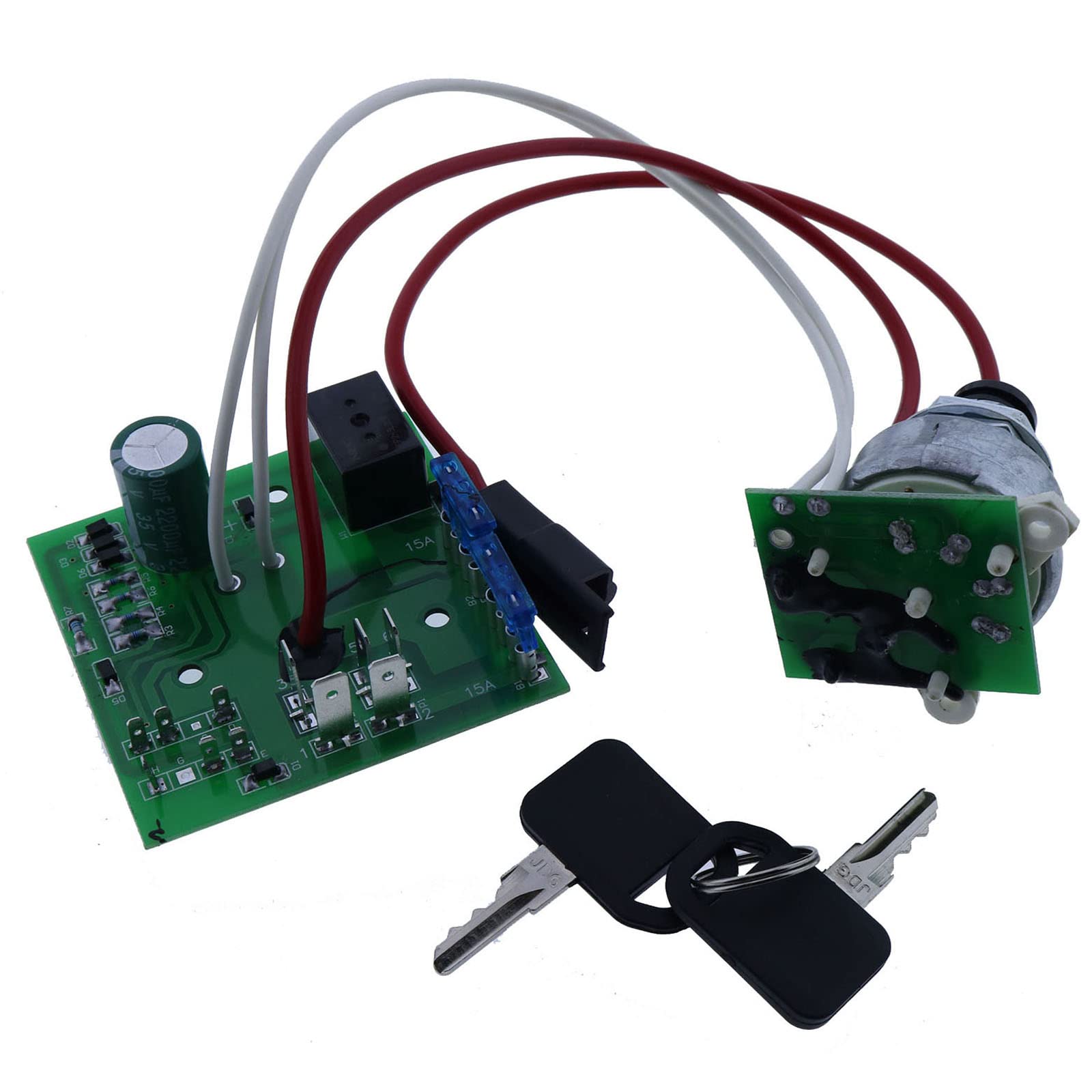 HOLDWELL AM122913 Ignition Switch Module with Keys - Compatible with John Deere 325 345 355 Lawn & Garden Tractors (Serial Below 070000) - Perfect for Tractor Maintenance & Repair
