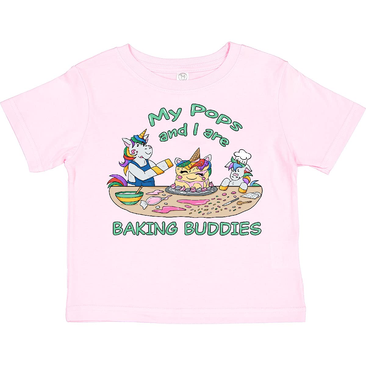 Inktastic 'My Pops and I are Baking Buddies' Toddler T-Shirt - Cute Father & Son Matching Baking Outfit for Cooking Activities