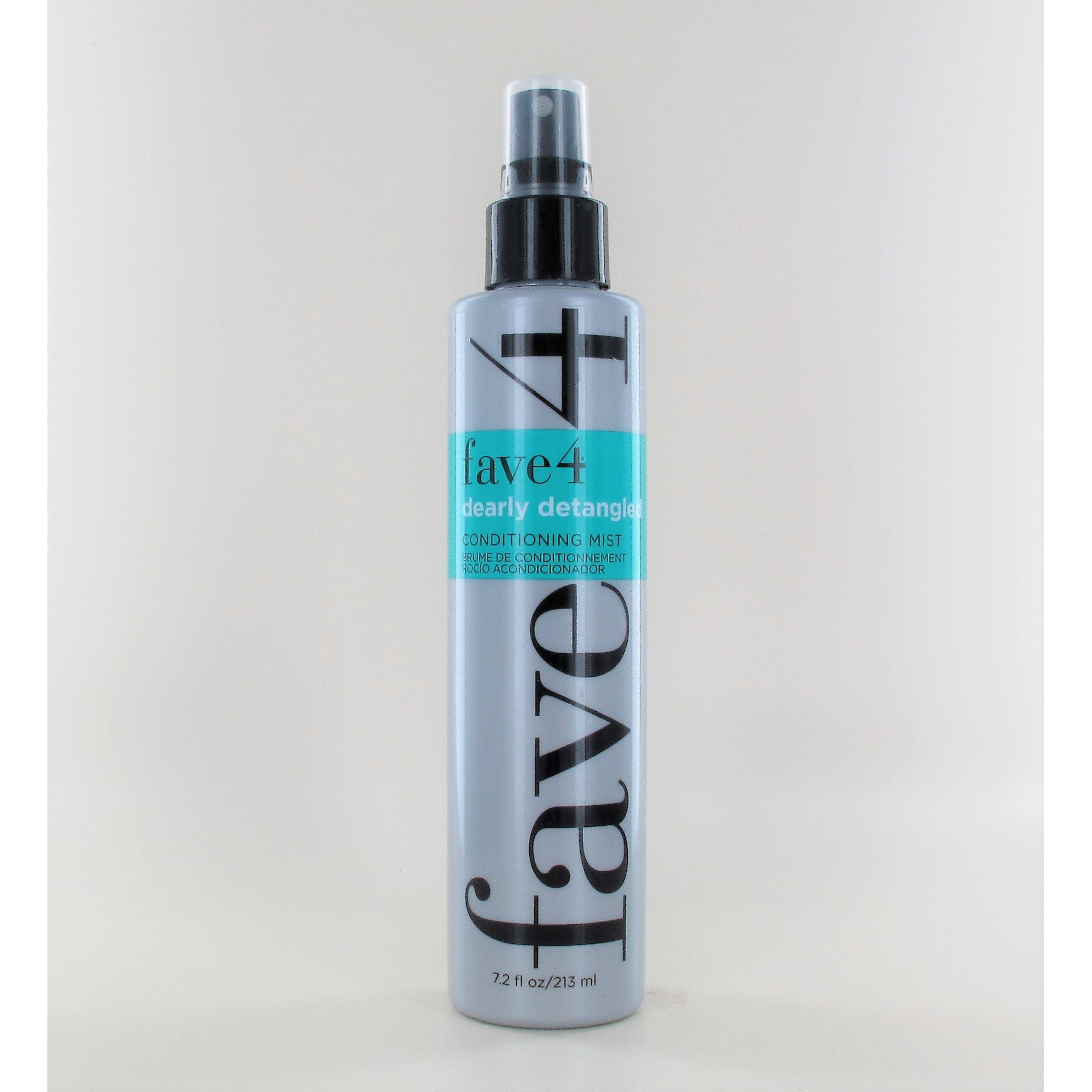 FAVE 4 Dearly Detangled Leave-In Conditioner Spray - 7.2 oz Detangling Hair Mist for Dry, Damaged & Curly Hair - Perfect for Daily Hydration & Frizz Control at Home or On-The-Go