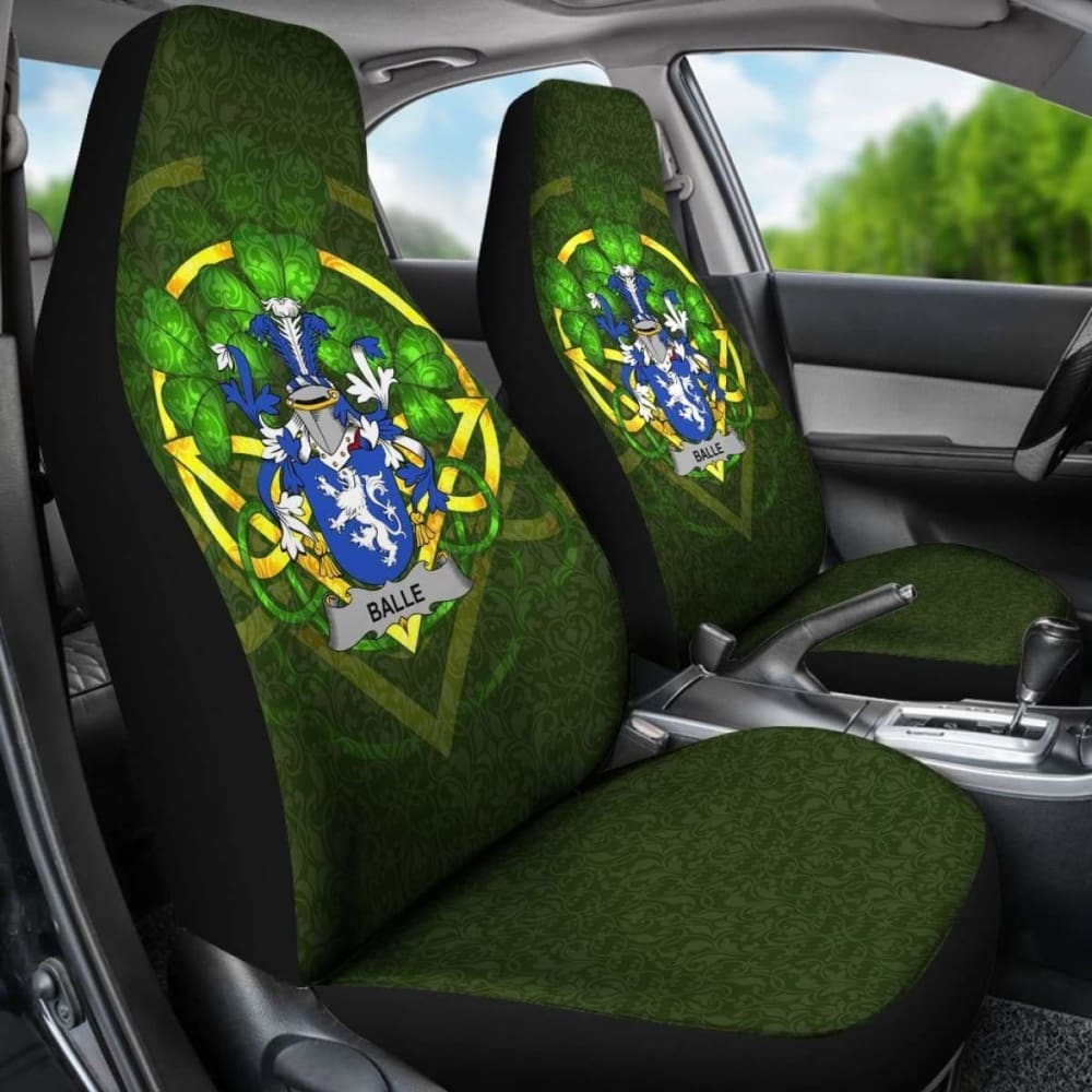 Premium Ireland Car Seat Cover Set of 2 - Celtic Shamrock Design for Cars, SUVs & Trucks | Waterproof & Non-Slip Protection | Perfect for Daily Commute, Road Trips & Family Travel