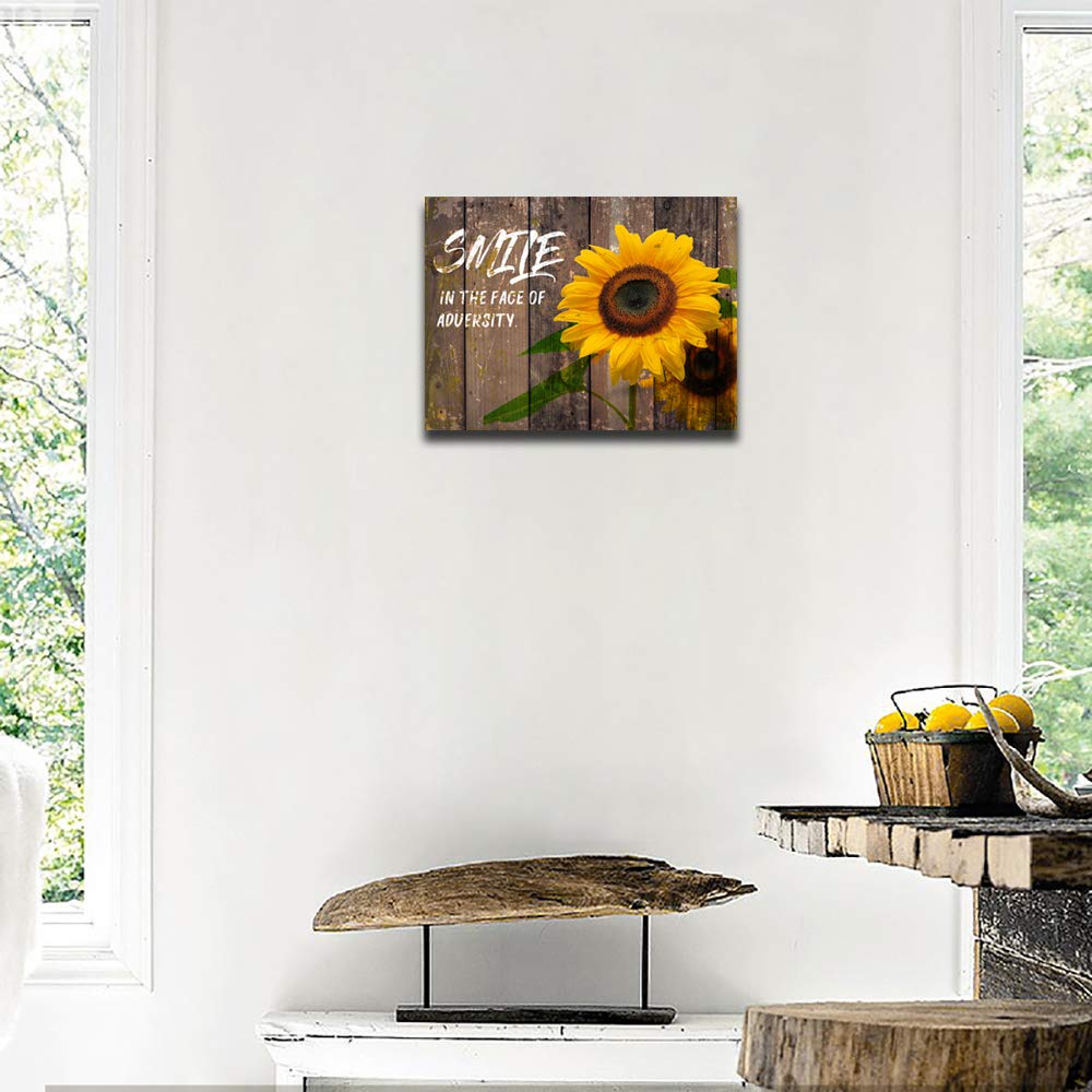Sunflower Wall Art Canvas for Farmhouse, Living Room & Bedroom Decor