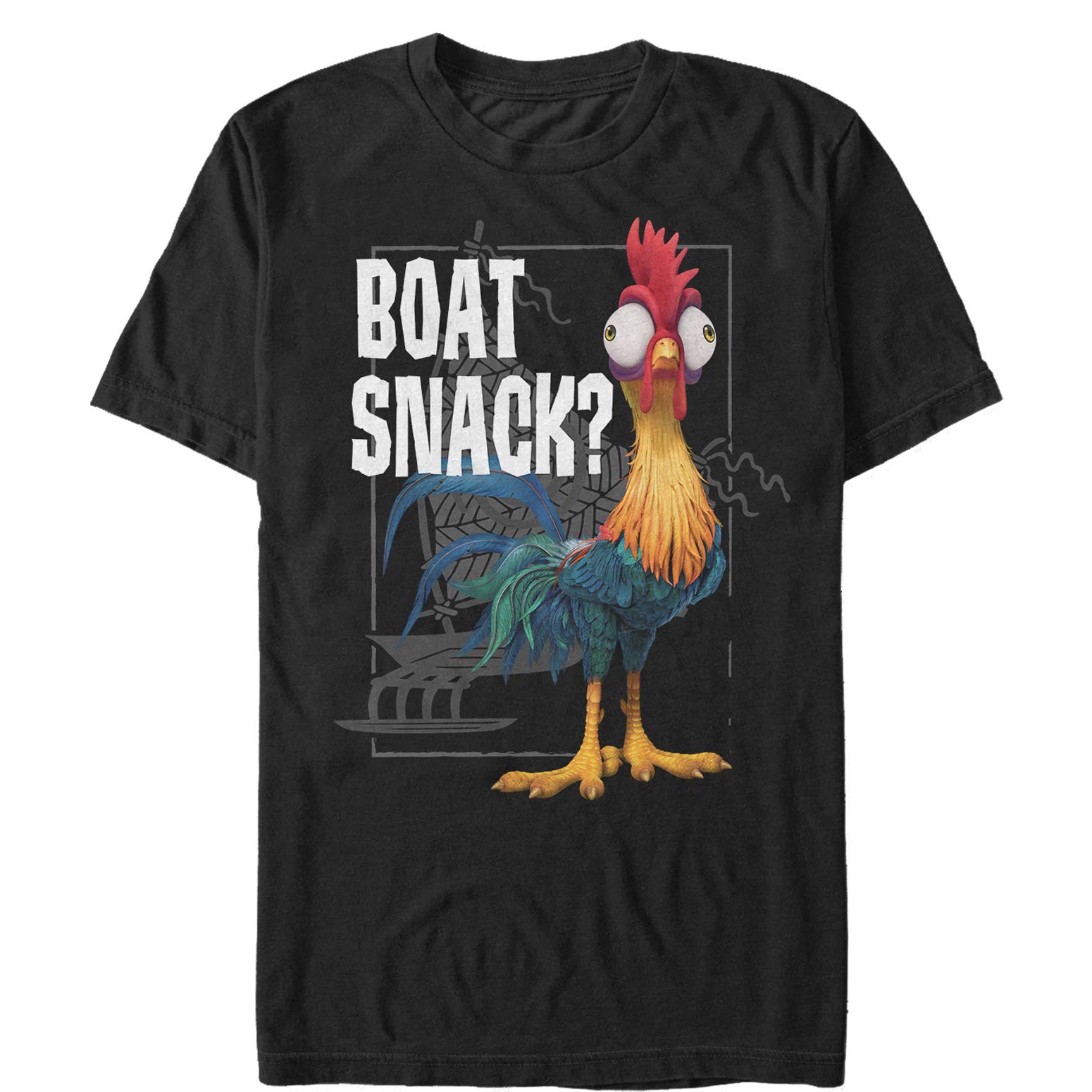 Men's Moana Hei Hei Boat Snack Graphic T-Shirt - Disney Inspired Casual Tee for Beach Vacation, Cosplay & Hawaiian Theme Parties