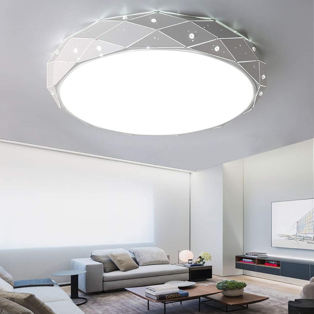 Modern LED Ceiling Lamp for Bedroom & Living Room - Warm White Light, Creative Iron Design, Romantic Ambience Lighting | Perfect for Home Decor, Relaxation & Cozy Atmosphere