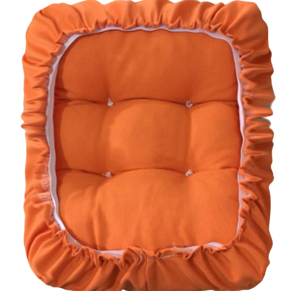12x16 Inch Padded Rectangle Bar Stool Cover Cushion - Elastic Fabric Seat Cushion for Metal & Wooden Stools - Orange Satori Stool Cushion for Kitchen, Bar, or Dining Room