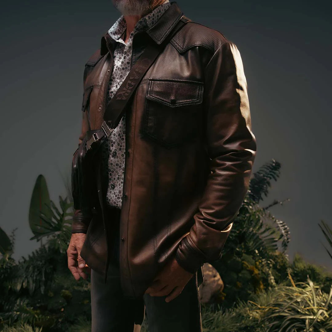 Men's Casual Fashion Lambskin Blouson Shirt - H352COC Cuadra Chocolate Jacket for Stylish Outfits | Perfect for Date Nights, Office Wear & Outdoor Adventures