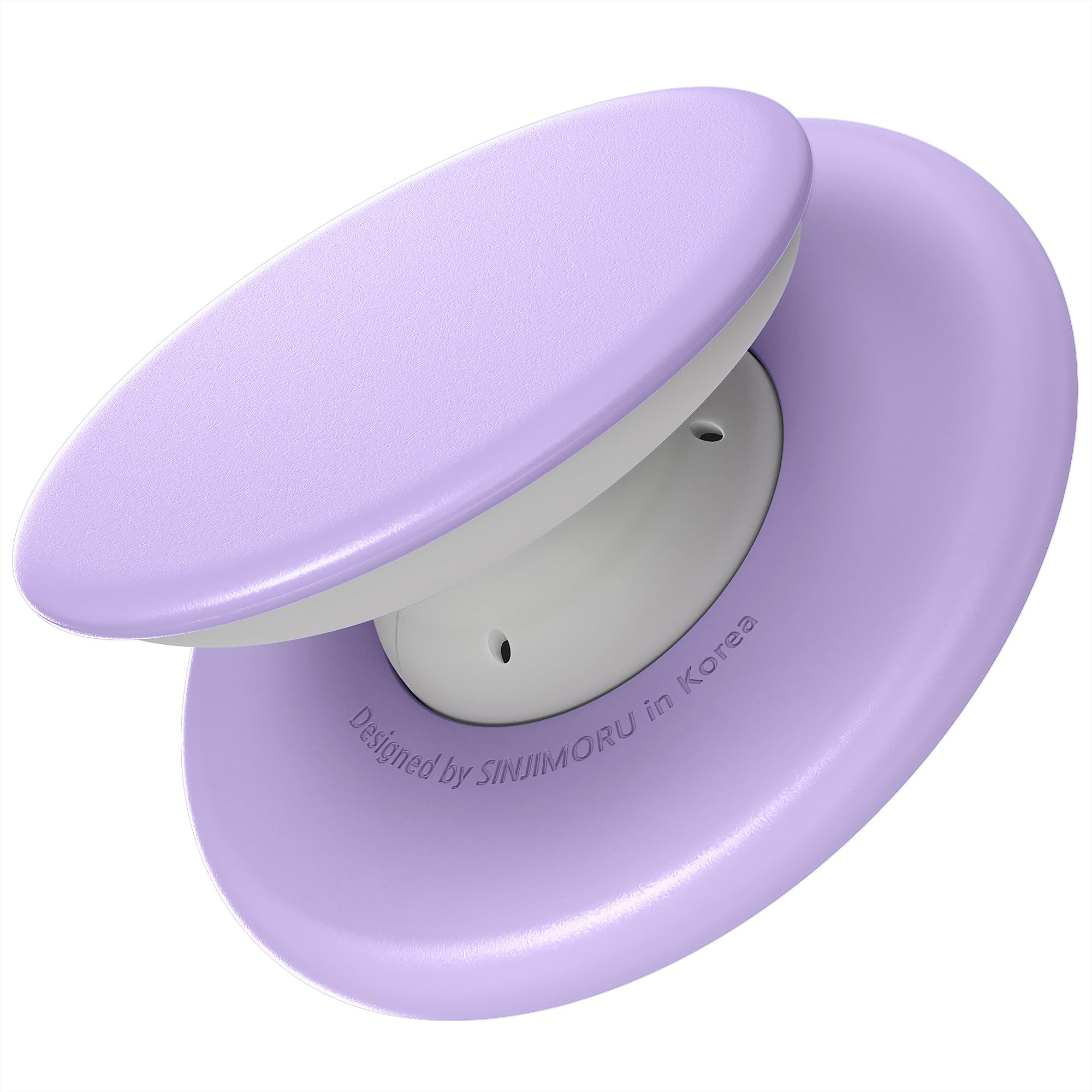 Sinjimoru Soft Silicone Magnetic Phone Grip for iPhone 16/15/14/13/12 - M-Tap Tok Lavender MagSafe Finger Holder | Comfortable One-Hand Use for Driving, Video Calls & Daily Activities