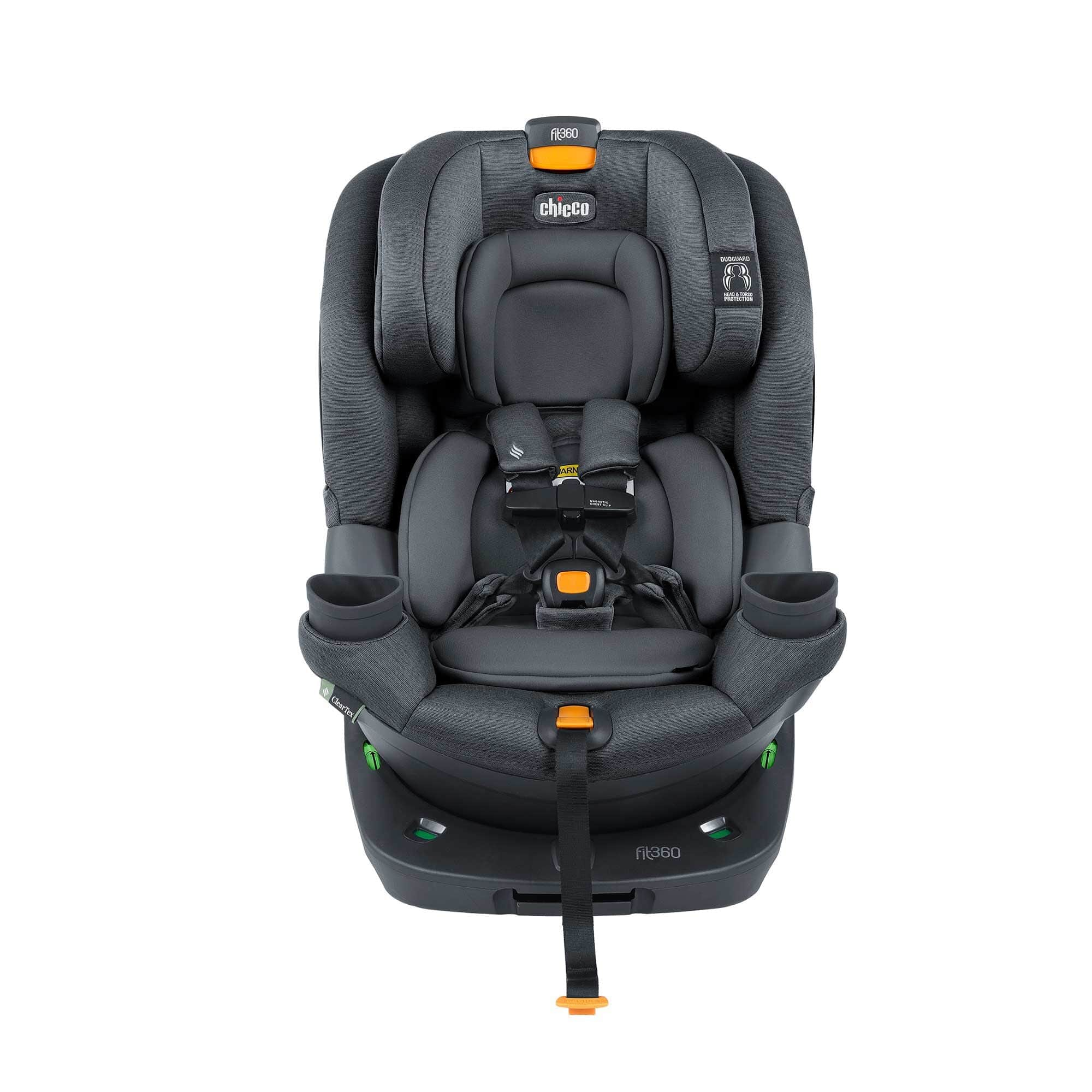 Chicco Fit360 ClearTex Rotating Convertible Car Seat for Toddlers - Safe & Easy 360° Swivel Installation - Perfect for Travel & Daily Commutes