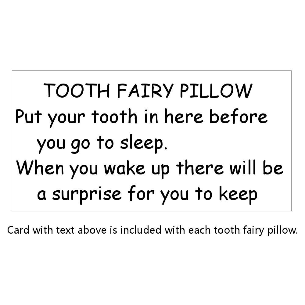 Tooth Fairy Pillow with Pocket for Kids - Soft Blue Floral Fabric Pillowcase - Perfect for Baby Shower Gifts, First Tooth Keepsake & Bedtime Comfort