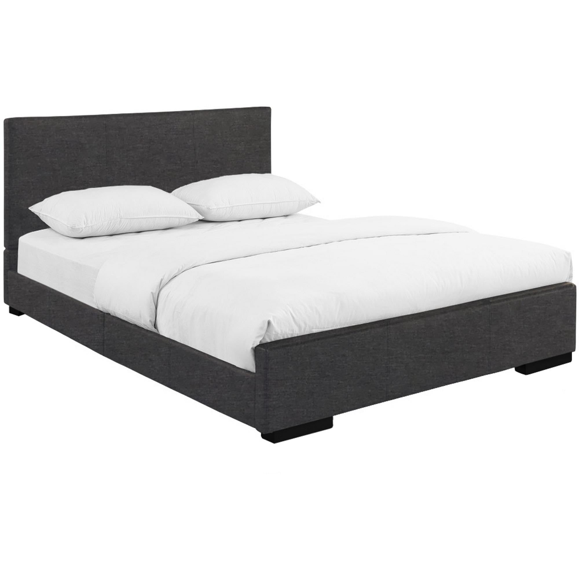 Low-Profile Gray Twin Bed Frame with Full Slat Support - No Box Spring Needed for Small Spaces