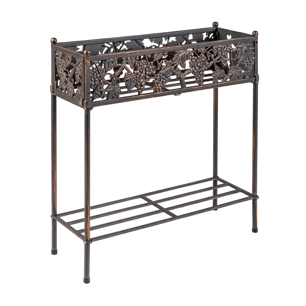 Outdoor Grape Flower Box Stand - Rustic Wooden Planter for Garden, Patio & Balcony Decor | Perfect for Vine Plants, Climbing Flowers & Decorative Greenery