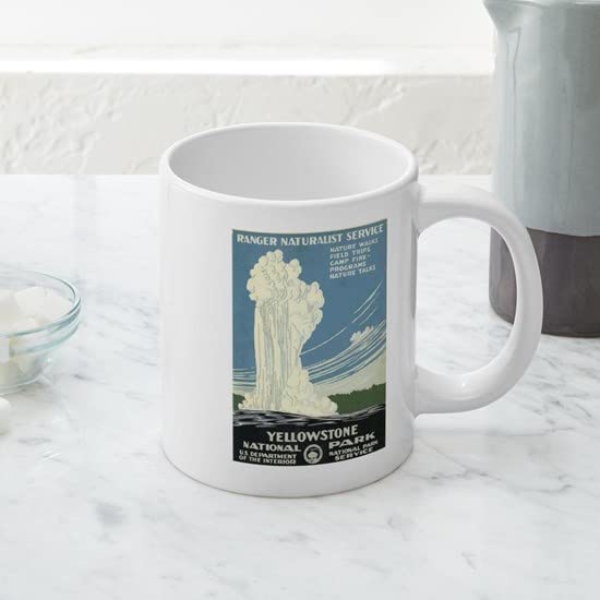 Yellowstone National Park 20 oz Ceramic Coffee Mug - Large Insulated Travel Cup for Hot & Cold Drinks - Perfect for Camping, Hiking, Office & Home Use