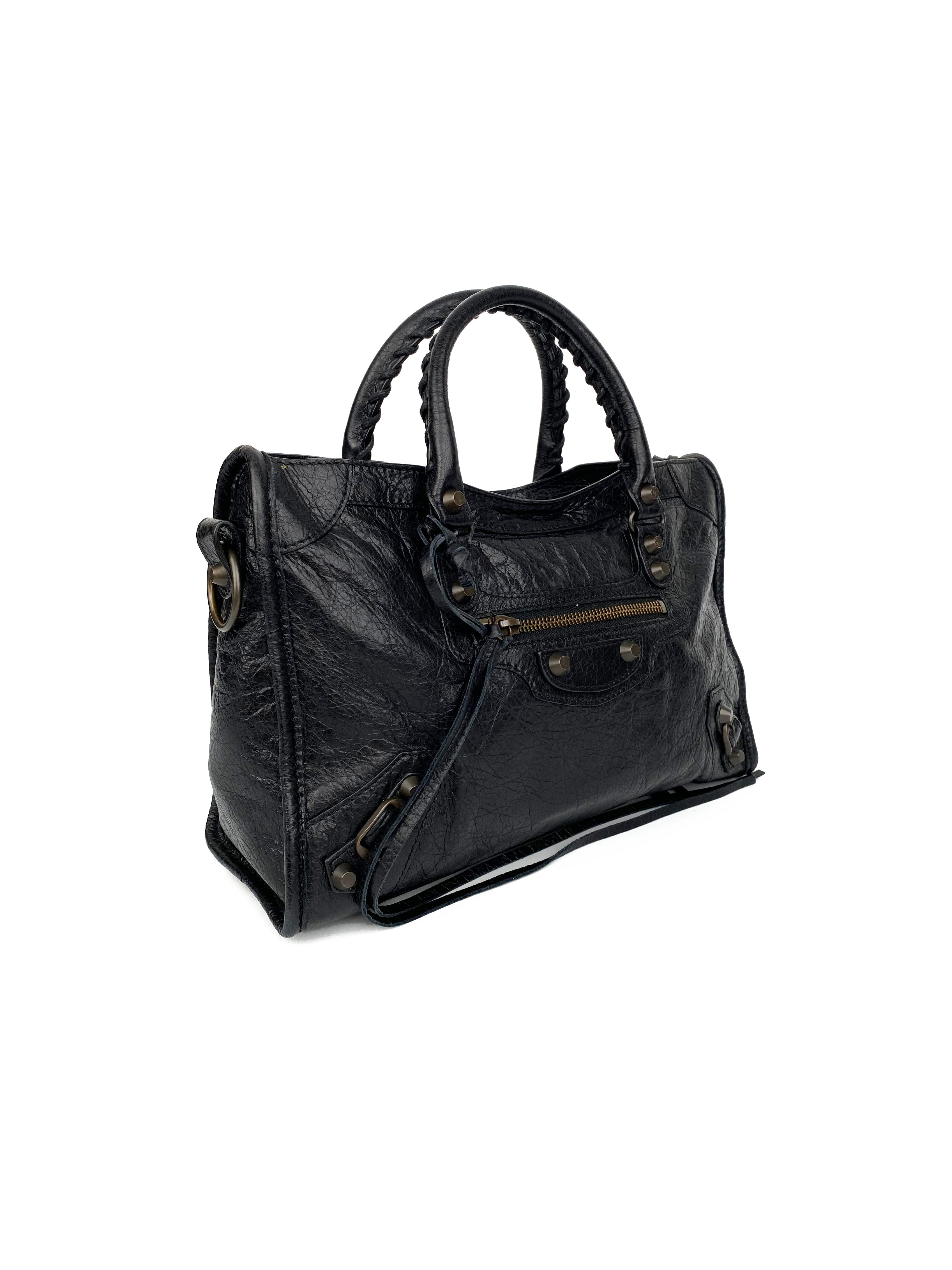 Balenciaga Small Black City Bag - Stylish Crossbody Handbag for Women | Perfect for Everyday Use, Travel & Night Out