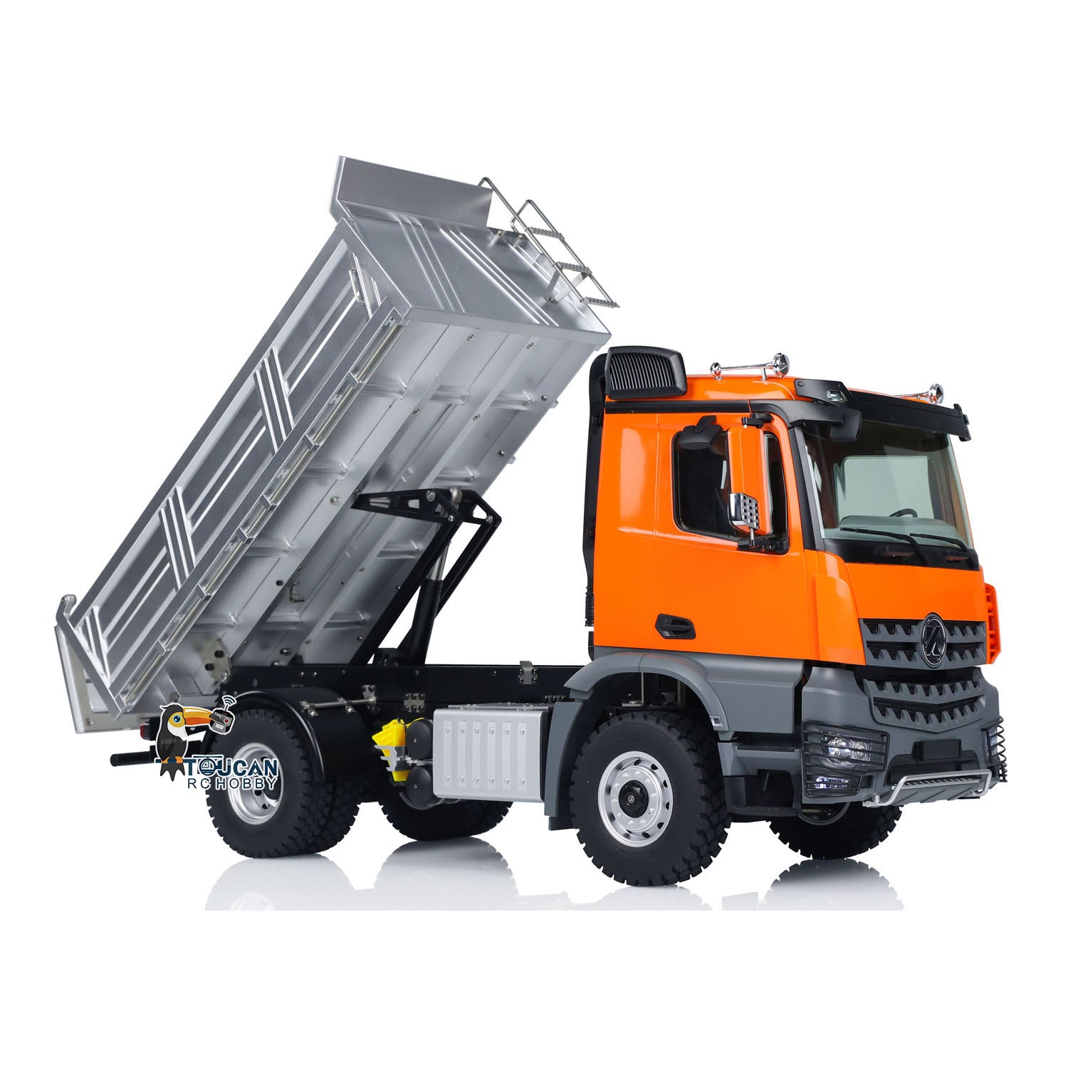1/14 Scale Kabolite 5701 RC Dump Truck - 4x4 Remote Control Dumper Car with Sound & Light Simulation - Engineering Vehicle Hobby Model for Kids & Adults - Perfect for Construction Site Play, Collecting & RC Racing