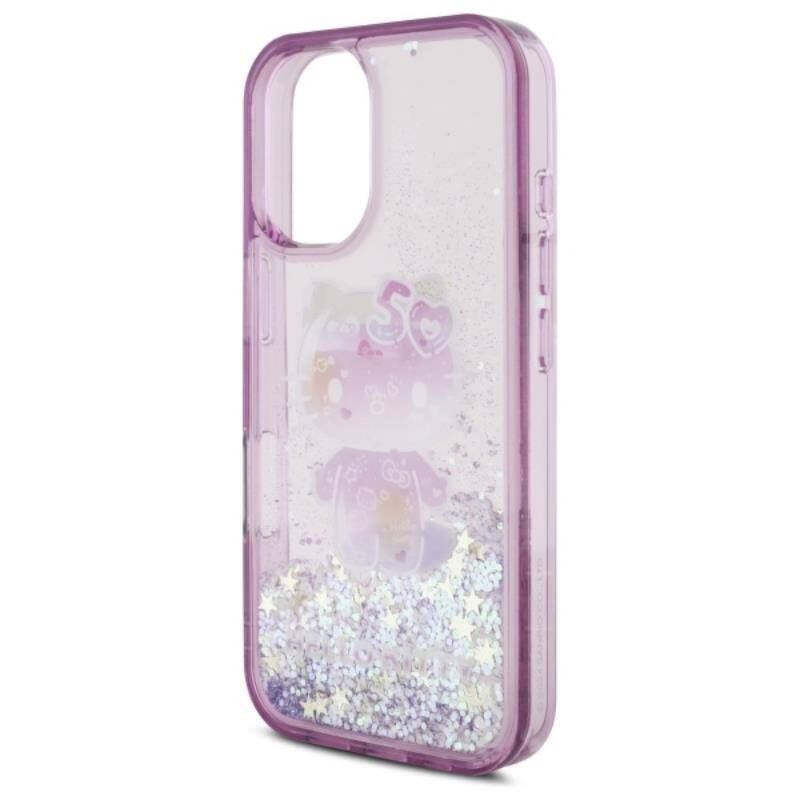 Hello Kitty 50th Anniversary Liquid Glitter Phone Case for iPhone 16 (6.1