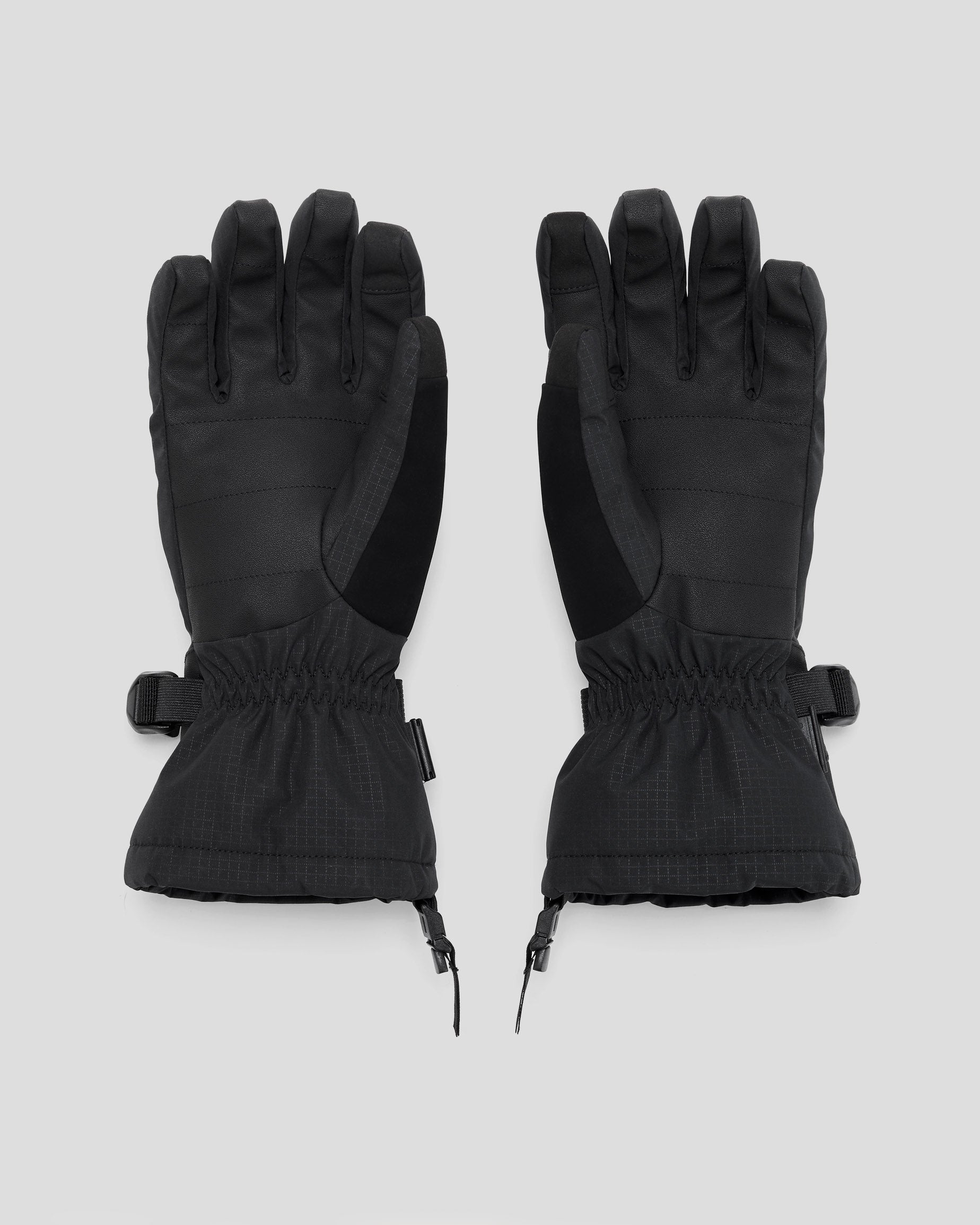 PWDR Days Men's Insulated Winter Snow Gloves - Waterproof & Windproof Touchscreen Compatible for Skiing, Snowboarding & Outdoor Activities - Black Stingray Design