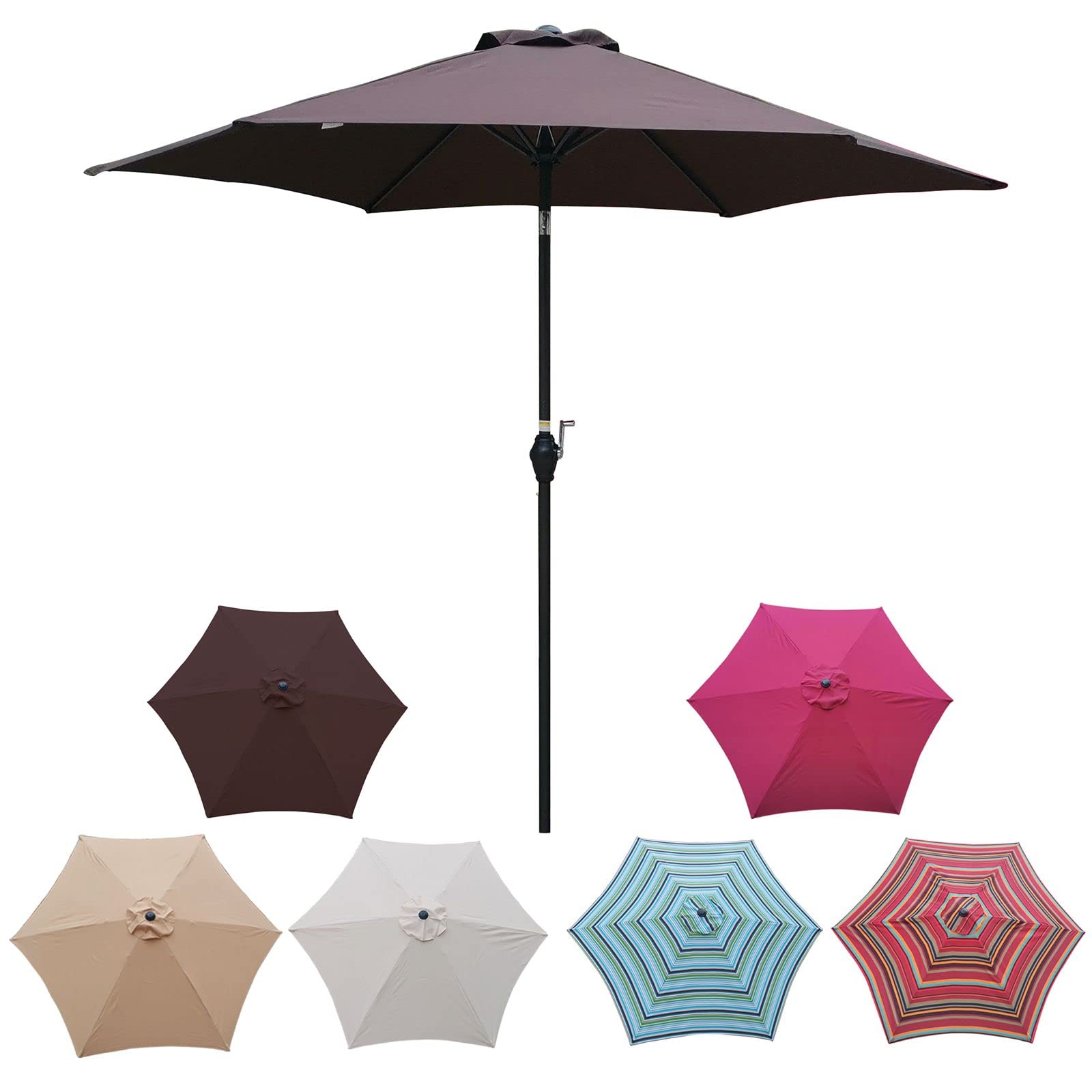 Windproof Patio Umbrella - Outdoor Shade for Deck, Balcony & Garden