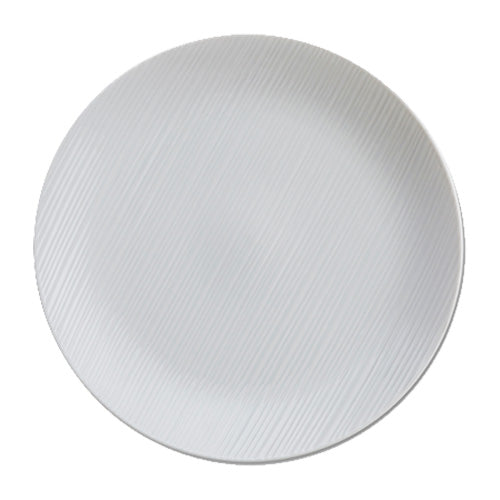 Alani 022441 Embossed Coupe Plate Set - 12.25 Inch Elegant Dinner Plates, Pack of 12 - Perfect for Fine Dining, Wedding Receptions & Upscale Events
