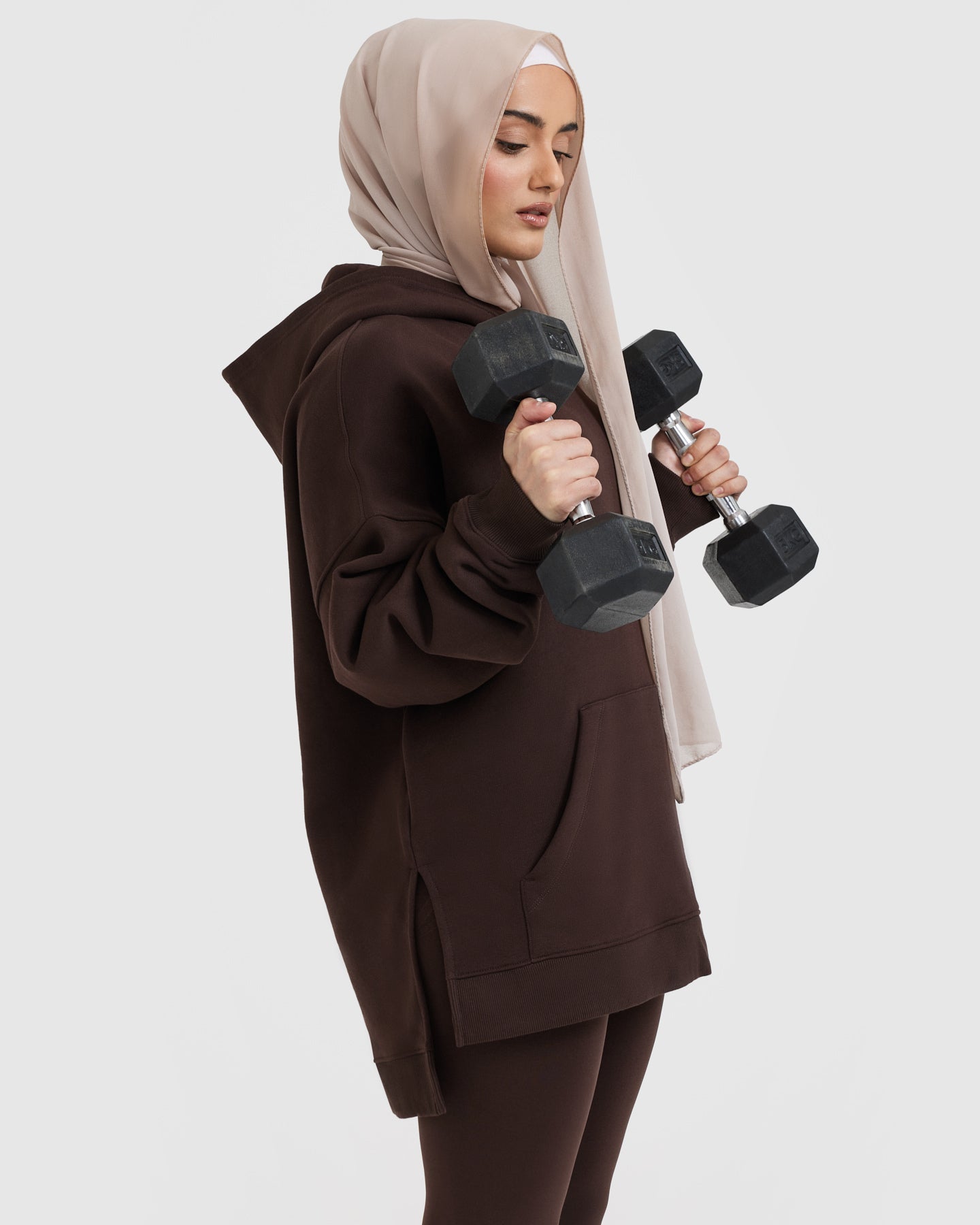 Premium All-Day Longline Hoodie - 70% Cocoa Fabric for Ultimate Comfort | Perfect for Casual Wear, Gym, and Outdoor Activities