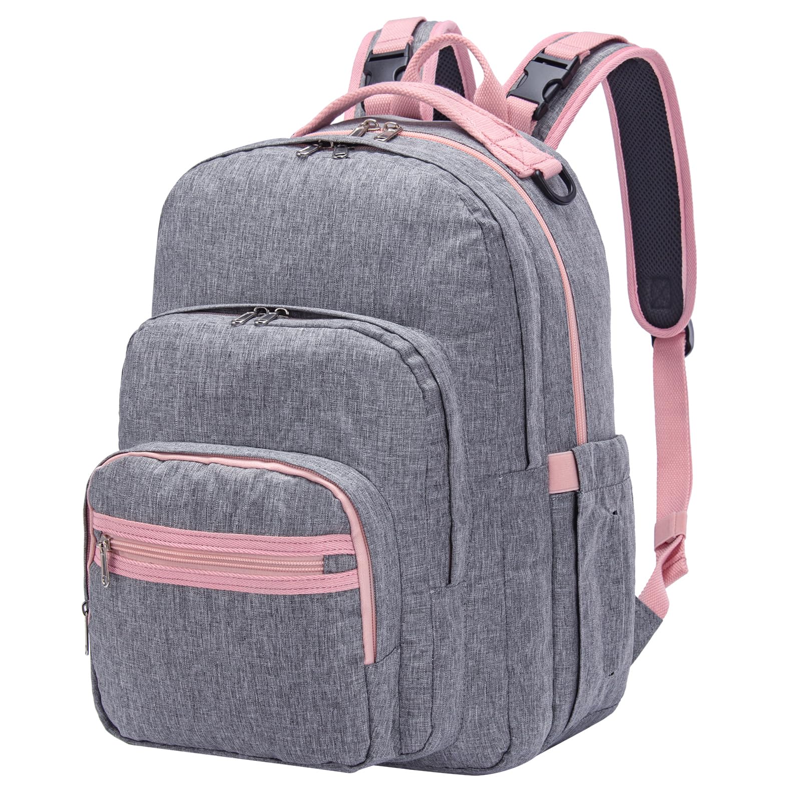 Premium Diaper Bag Backpack for Moms - Large Capacity Baby Travel Backpack with Stroller Straps & Changing Pad | Lightweight, Waterproof & Spacious for Daycare, Travel & Outings